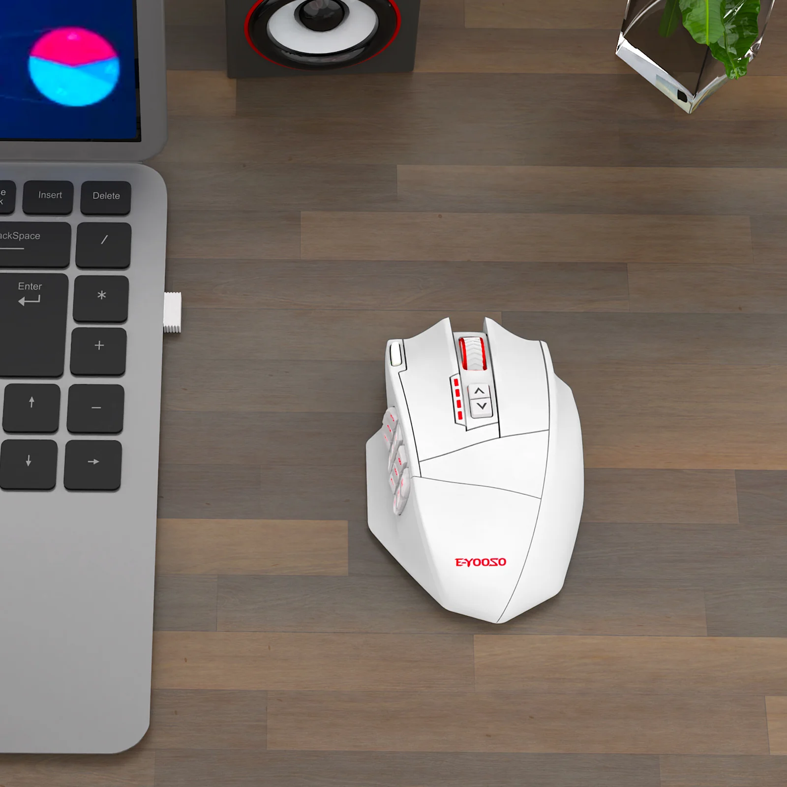 E-Yooso X-33 RGB Wireless Gaming Mouse (Black, White) - Image 15