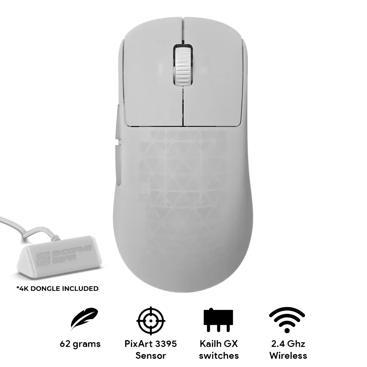 Endgame Gear OP1w 4K Wireless Gaming Mouse (Dark Frost, White Frost, Black, White) - Image 12