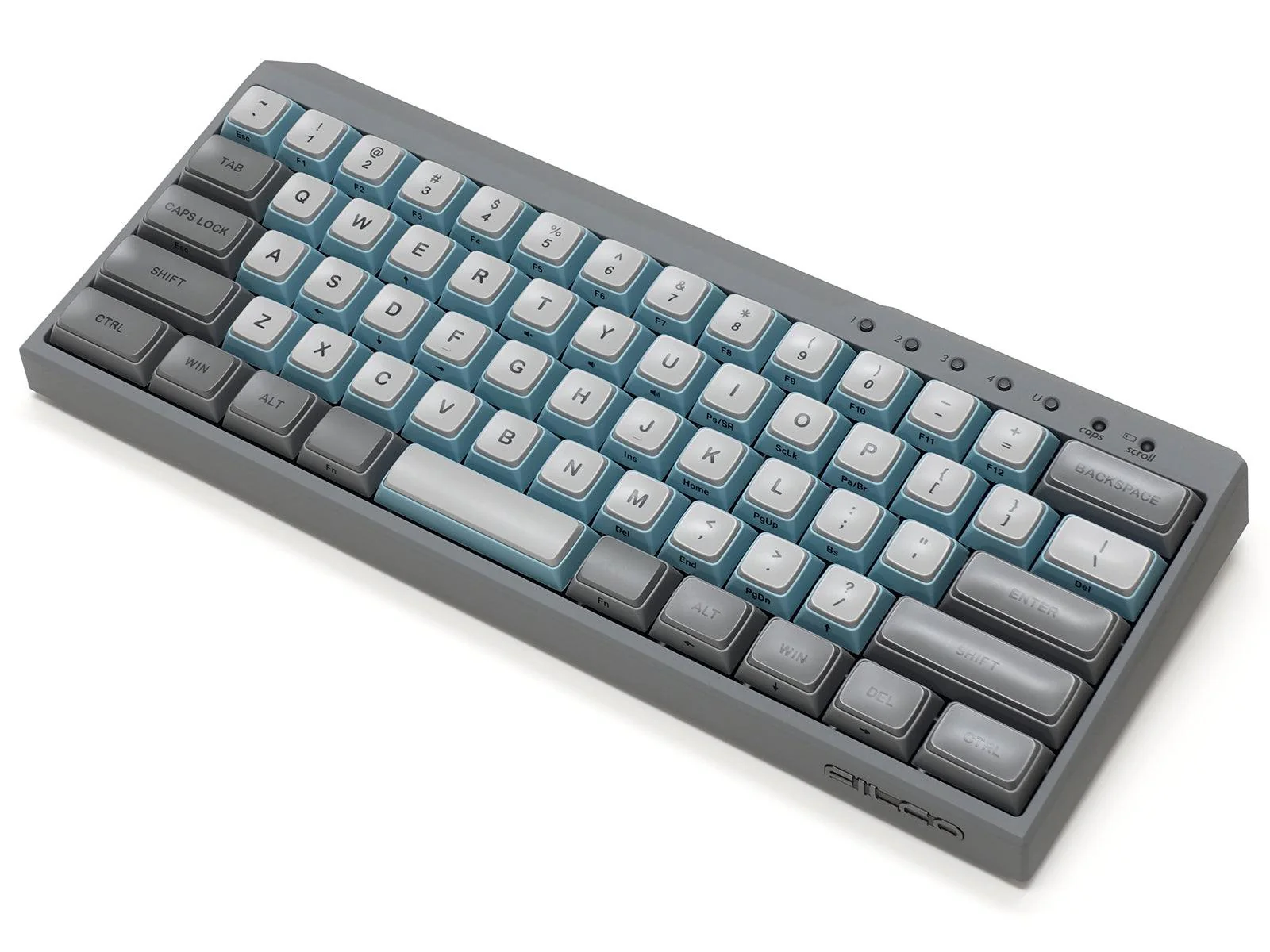 Filco Majestouch MINILA-R Convertible Double Shot PBT 63 US ASCII Mechanical Keyboard Sky Gray (MX Blue Switch) (FFBTR63MC/ESG) - Image 3