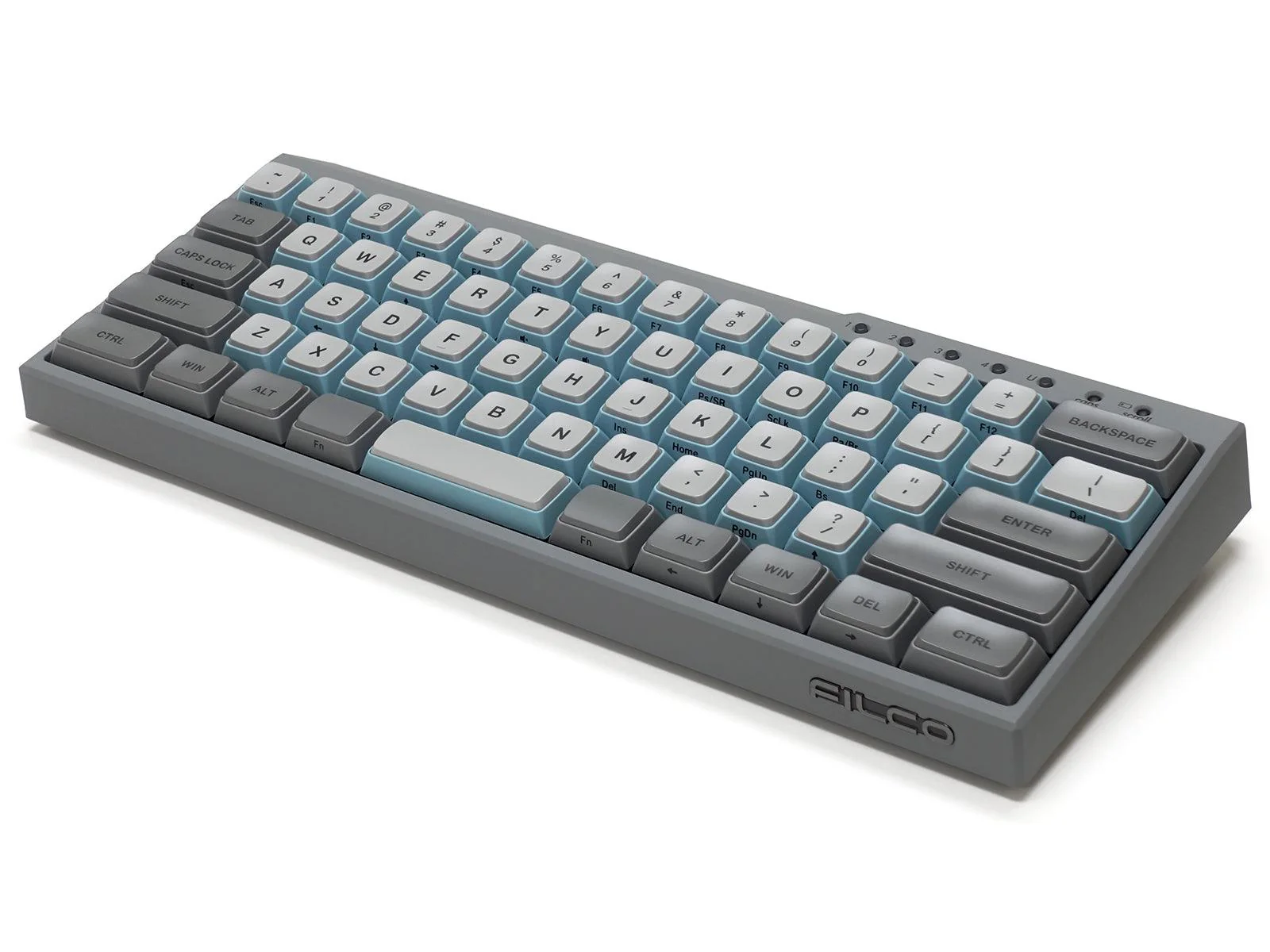 Filco Majestouch MINILA-R Convertible Double Shot PBT 63 US ASCII Mechanical Keyboard Sky Gray (MX Blue Switch) (FFBTR63MC/ESG) - Image 4