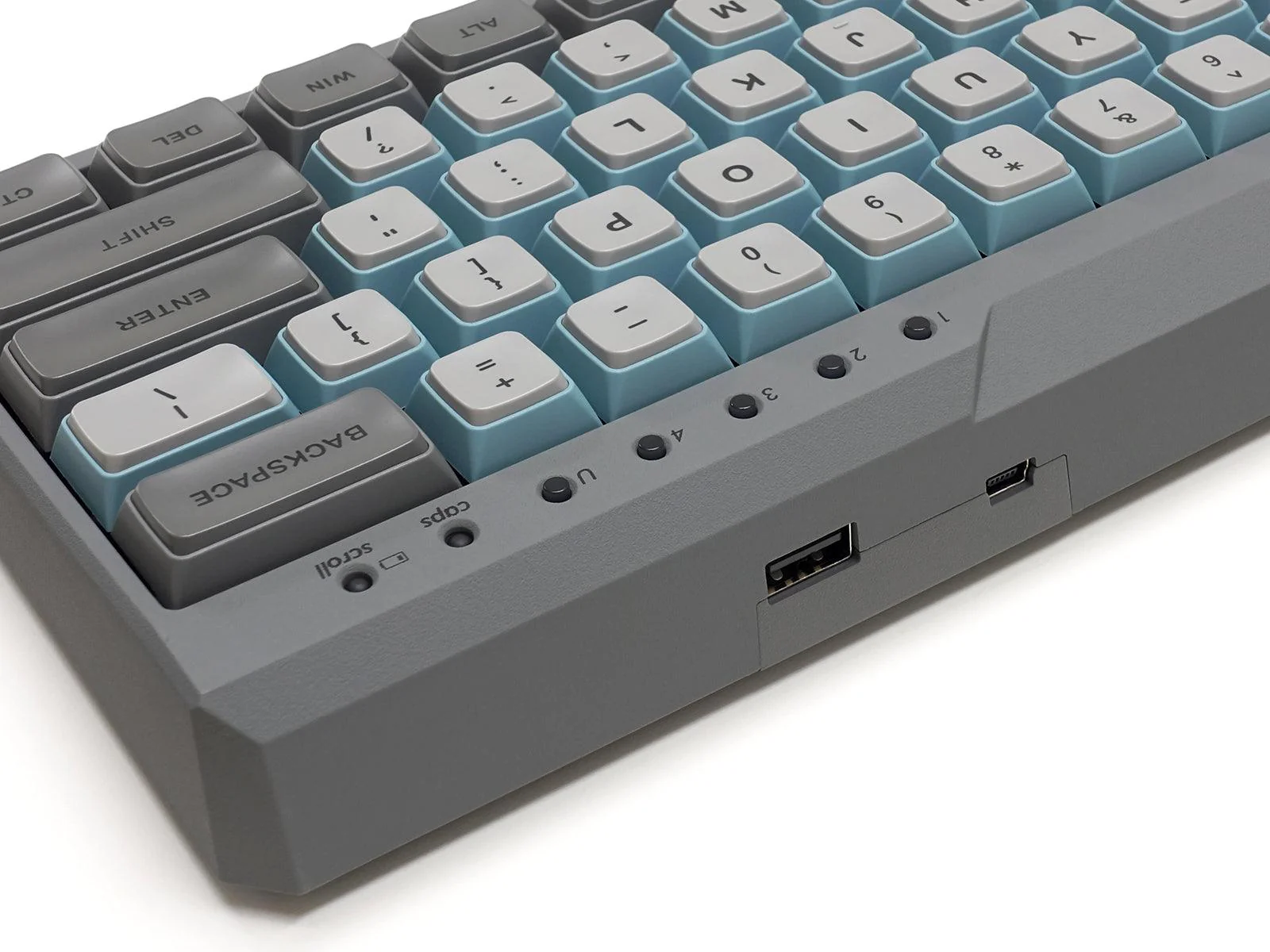 Filco Majestouch MINILA-R Convertible Double Shot PBT 63 US ASCII Mechanical Keyboard Sky Gray (MX Blue Switch) (FFBTR63MC/ESG) - Image 7
