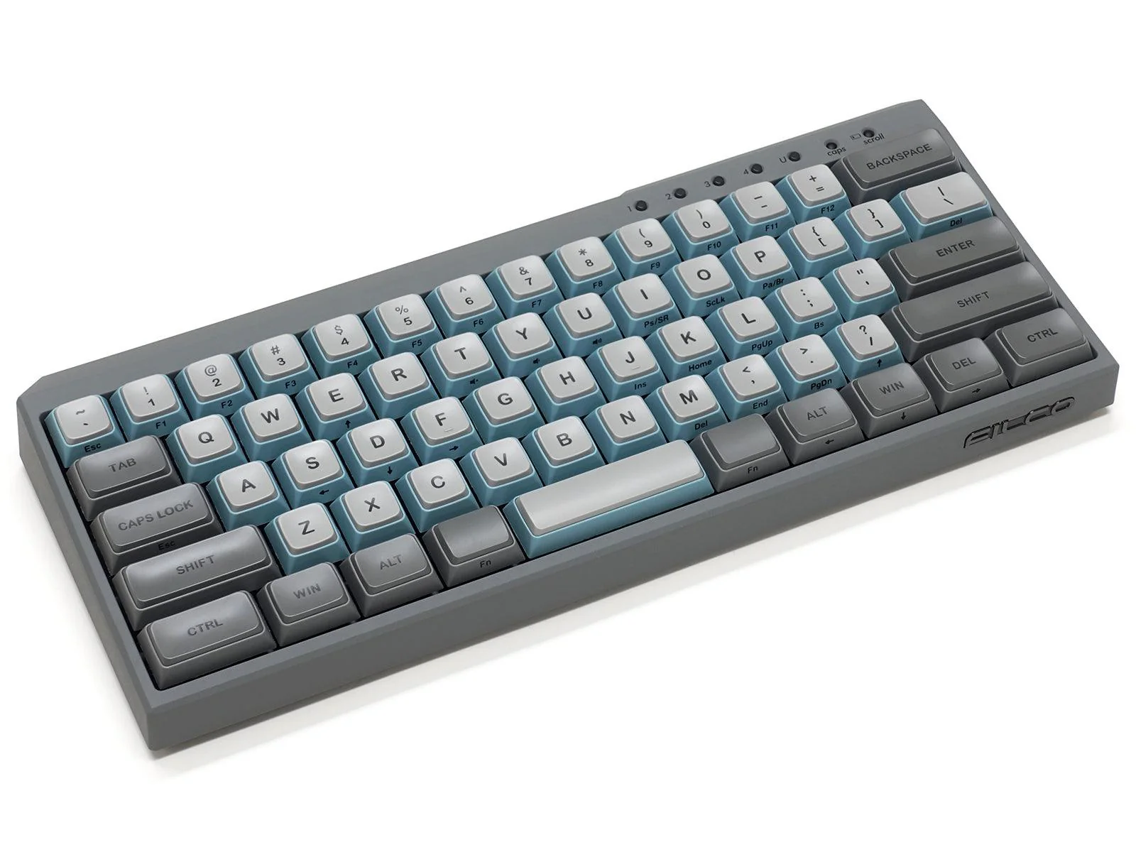 Filco Majestouch MINILA-R Convertible Double Shot PBT 63 US ASCII Mechanical Keyboard Sky Gray (MX Blue Switch) (FFBTR63MC/ESG) - Image 8