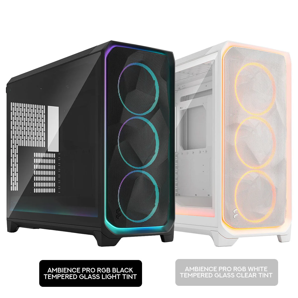 Fractal Design Meshify 3 XL Computer Case (Ambience Pro RGB Black Tempered Glass Light Tint, Ambience Pro RGB White Tempered Glass Clear Tint) - Image 30