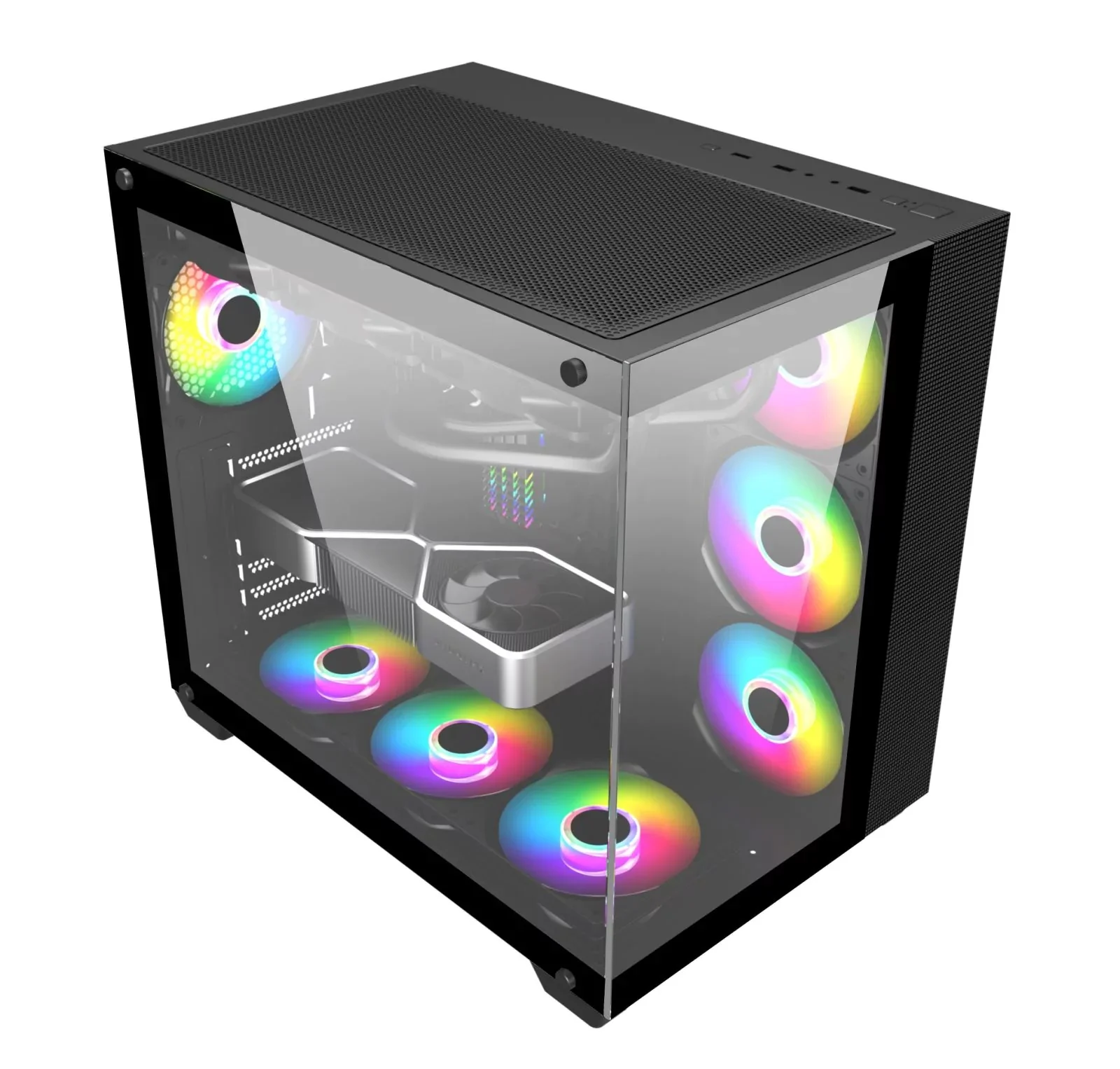 Frontier Trendsonic Igloo IG30A Dual Chamber Gaming ATX Case (Black) - Image 2