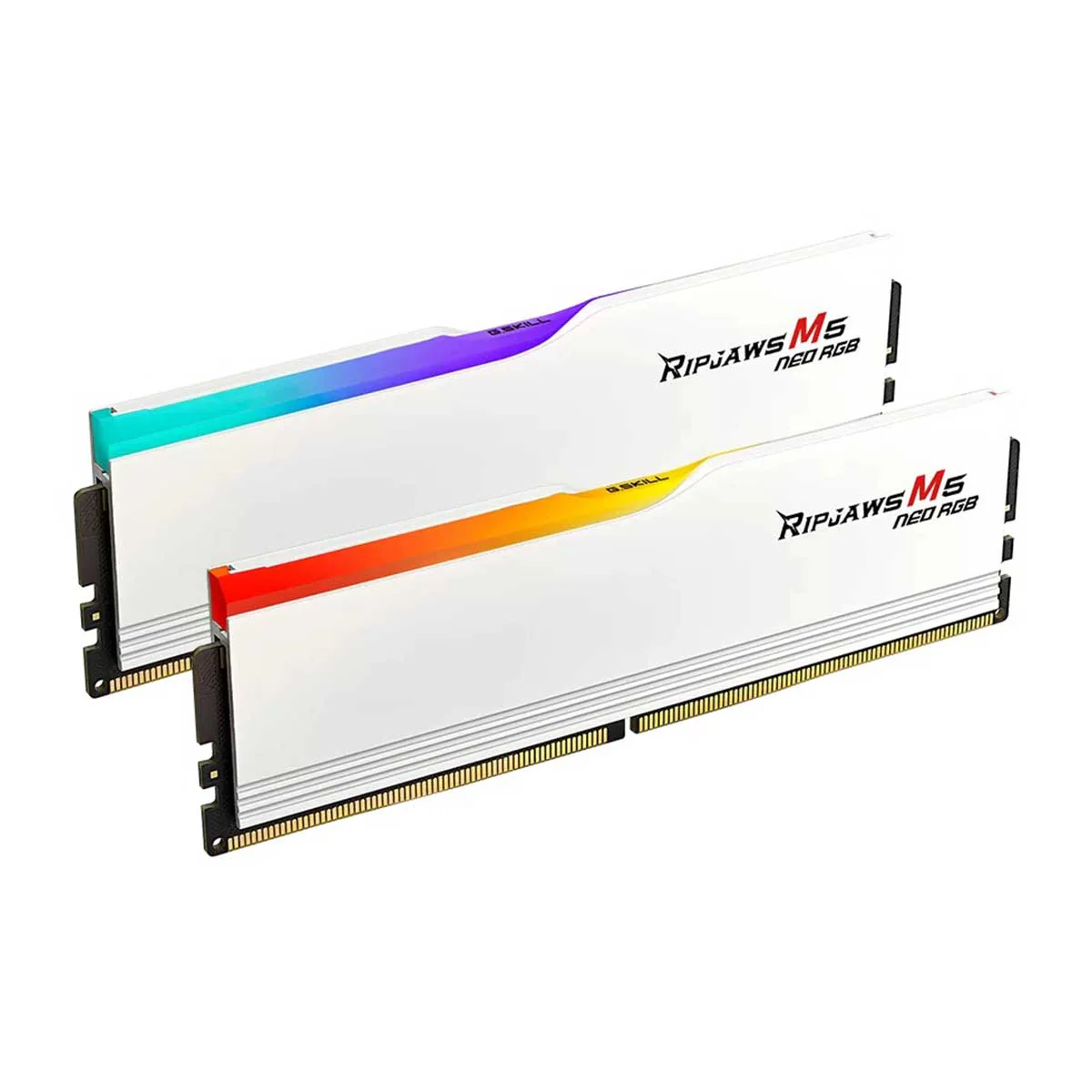 G.Skill Ripjaws M5 Neo RGB DDR5 32GB (2x16GB) 6400 MT/s CL32-40-40-102 1.40V AMD EXPO Desktop Memory (Matte White) (F5-6400J3240G16GX2-RM5NRW) - Image 2