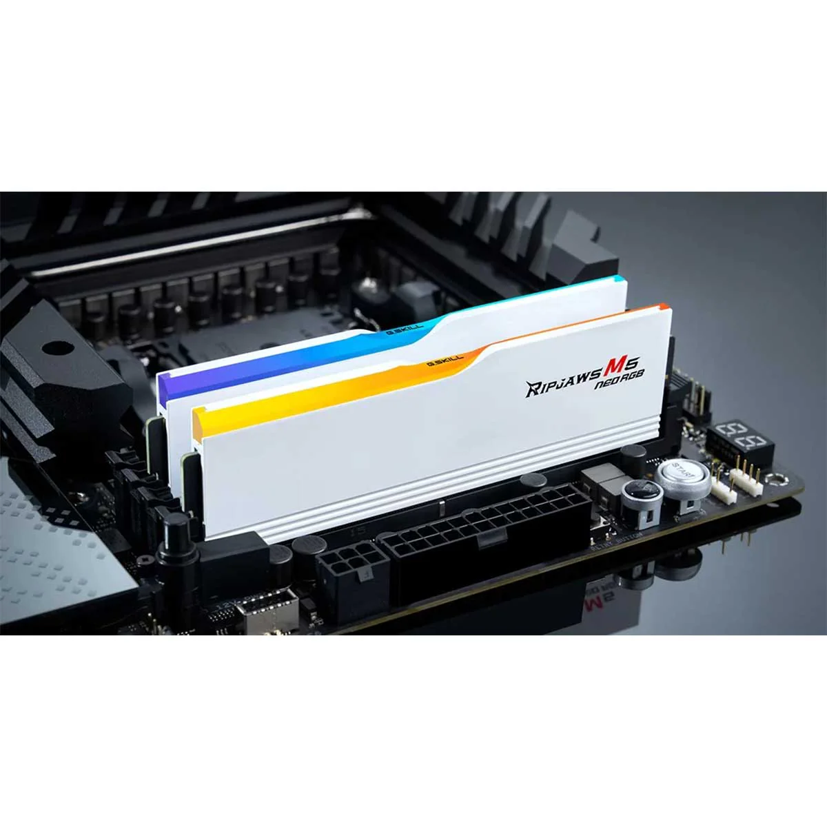 G.Skill Ripjaws M5 Neo RGB DDR5 64GB (2x32GB) 6000 MT/s CL36-36-36-96 1.35V AMD EXPO Desktop Memory (Matte White) (F5-6000J3636F32GX2-RM5NRW) - Image 4