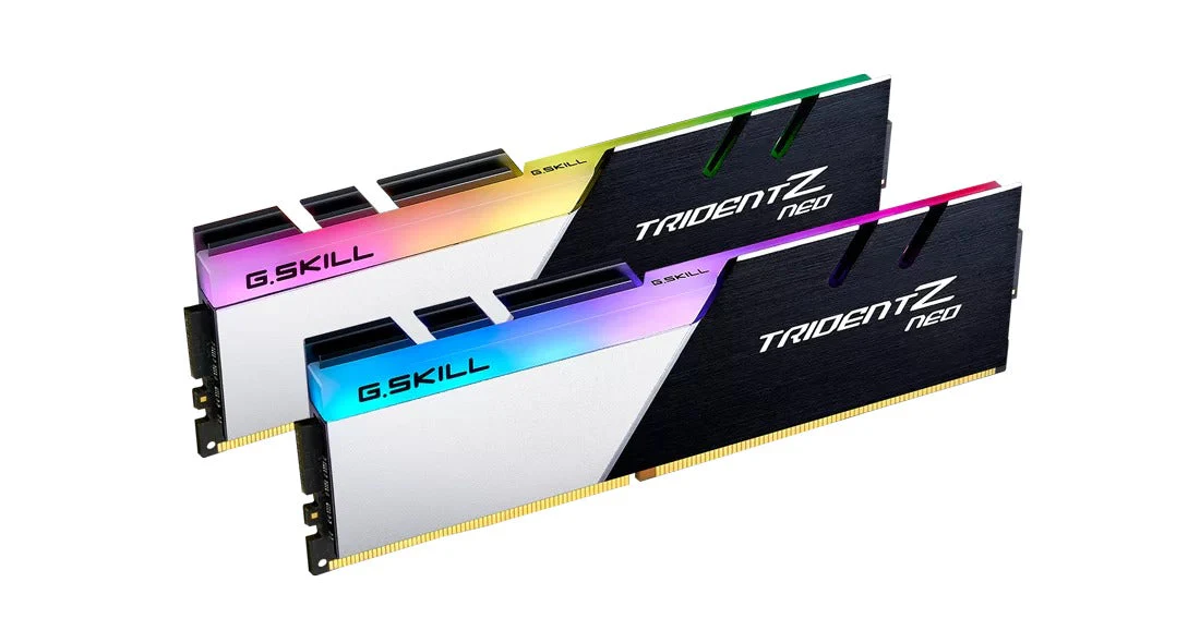 G.Skill Trident Z Neo RGB 64GB (2X32GB) DDR4 3600MHZ CL18-22-22-42 1.35V Desktop Memory (Black/Silver) (F4-3600C18D-64GTZN)