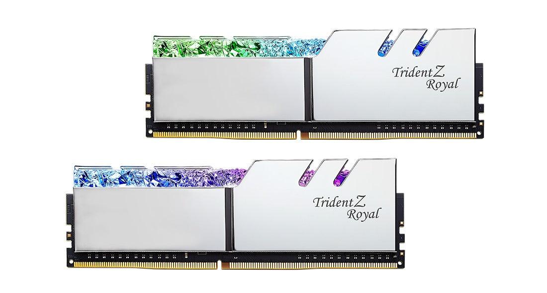 G.Skill Trident Z Royal RGB 32GB (2 X 16GB) DDR4 3600MHZ Memory (Silver) (F4-3600C18D-32GTRS) - Image 3