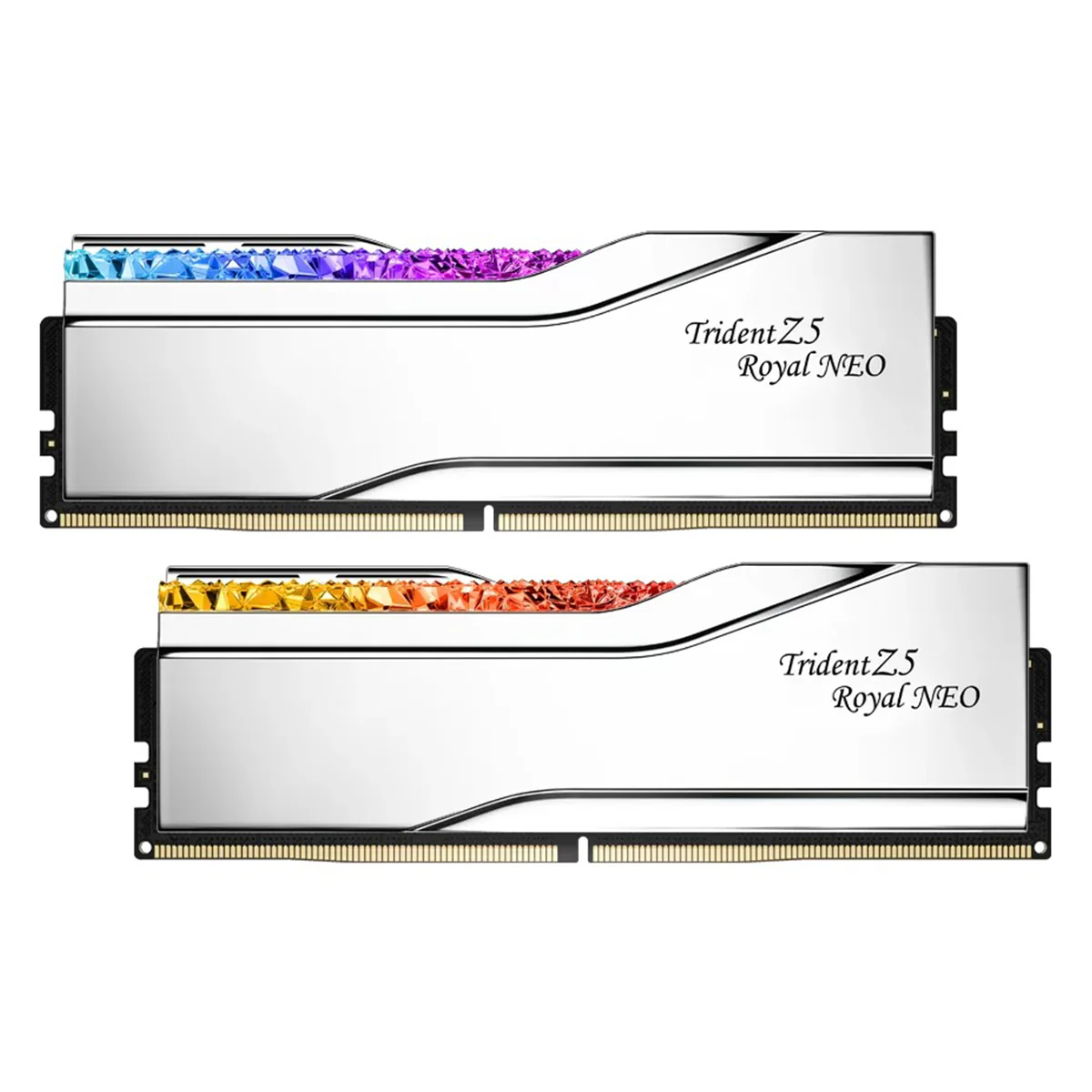 G.Skill Trident Z5 Royal Neo DDR5 48GB (2x24GB) 6000 MT/s CL28-36-36-96 1.35V AMD EXPO Desktop Memory (Silver) (F5-6000J2836F24GX2-TR5NS) - Image 2