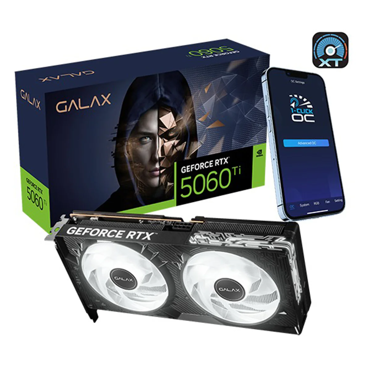 Galax GeForce RTX 5060 TI 1-Click OC V2 16GB GDDR7 Gaming Graphics Card (Black) (56IZN8MDDKRE) - Image 10