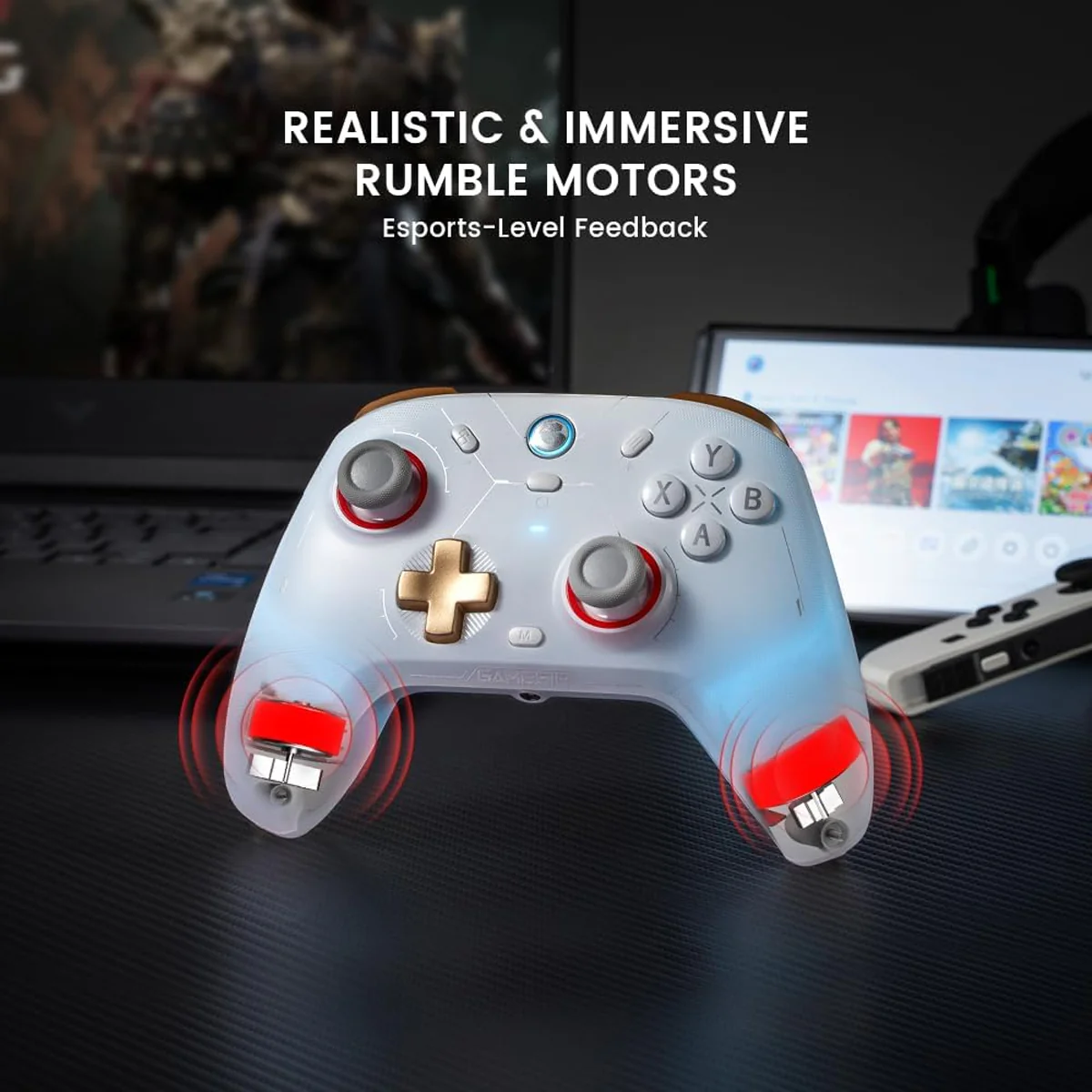 Gamesir Cyclone 2 Multi-Platform Wireless Game Controller (Black, White) - Image 4