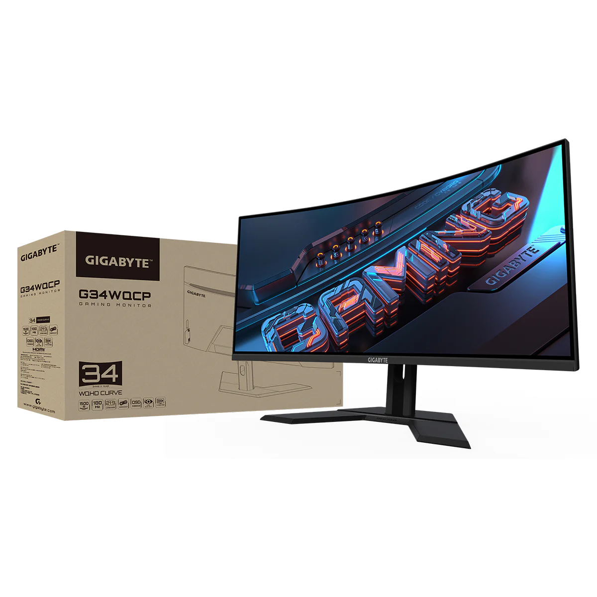 Gigabyte G34WQCP 34" WQHD (3440x1440) 180Hz 1ms (MPRT) VA Curved Gaming Monitor - Image 9