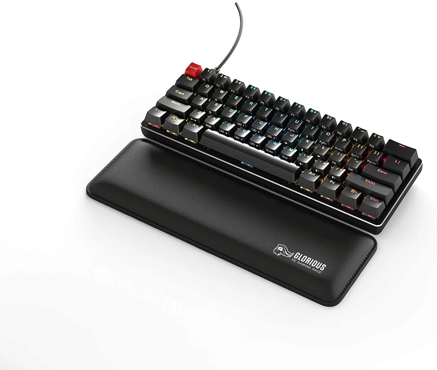 Glorious PC Gaming Race Padded Keyboard Wrist Rest Slim (Full Size/Tenkeyless/Compact) (Black) - Image 7