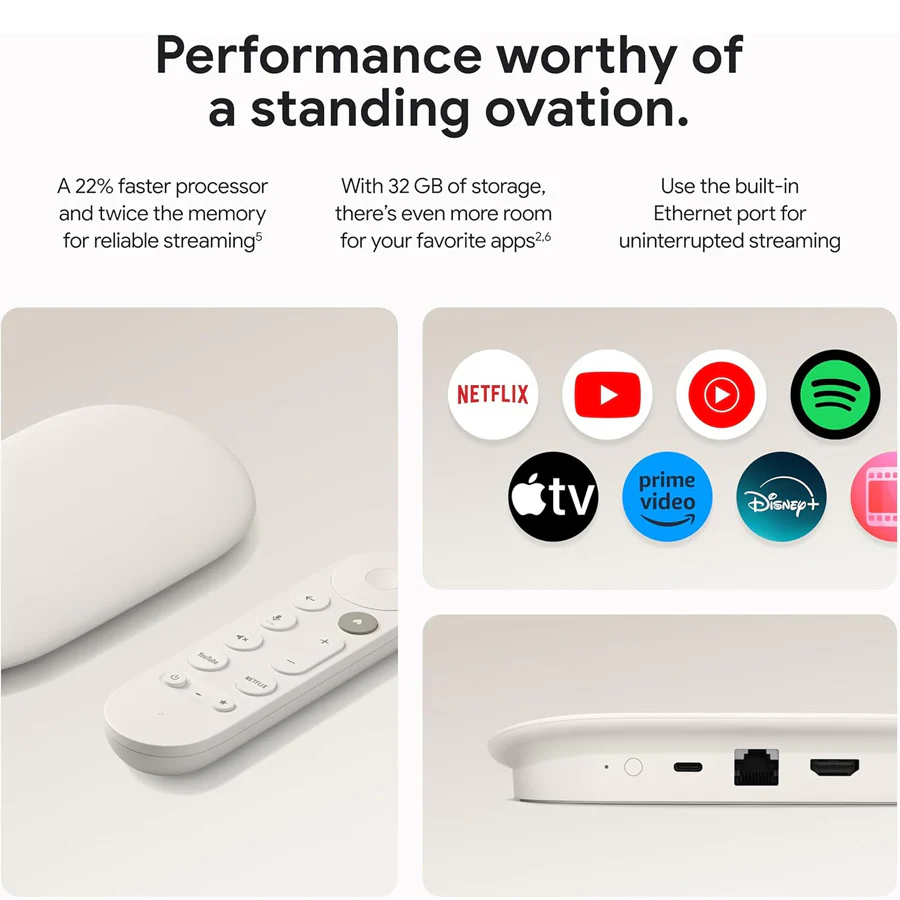 Google TV Streamer (4K) with Voice Remote 32GB (Porcelain) - Image 10