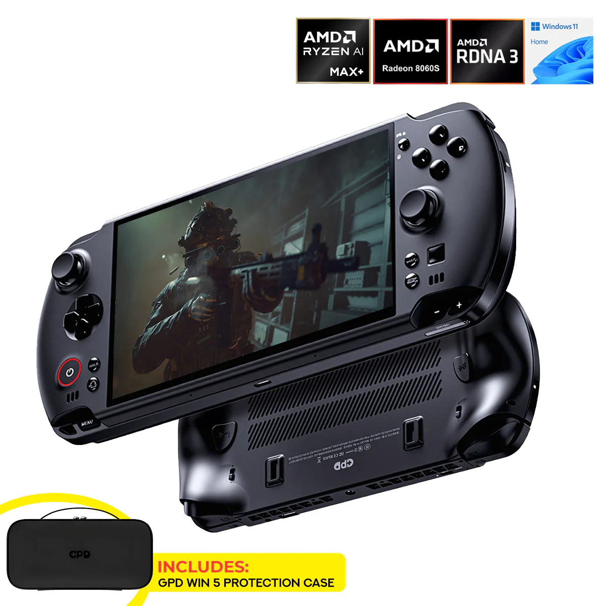 GPD Win 5 AMD Ryzen AI Max+ 395 7" (1920x1080) 120Hz Gaming Display 32GB RAM LPDDR5X-8000MT/S + 2TB SSD AMD Radeon 8060S (RDNA3.5) Windows 11 Handheld Gaming Console (Black) + GPD Win 5 Protection Case - Image 15