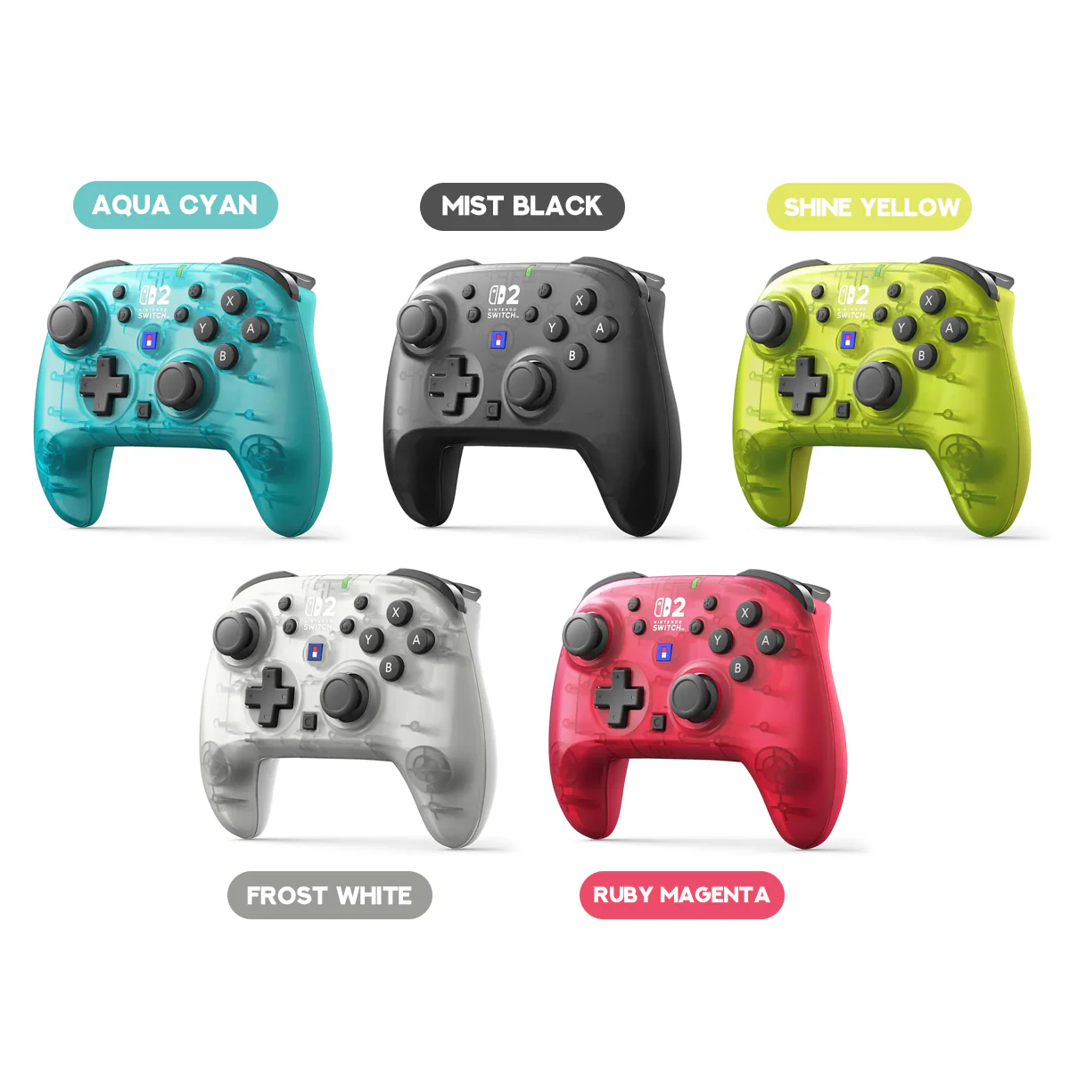 Hori Wireless Horipad Turbo Controller for Nintendo Switch 2 (Mist Black, Aqua Cyan, Frost White, Shine Yellow, Ruby Magenta) (NSX-126A, NSX-131A, NSX-132A, NSX-133A, NSX-134A) - Image 17