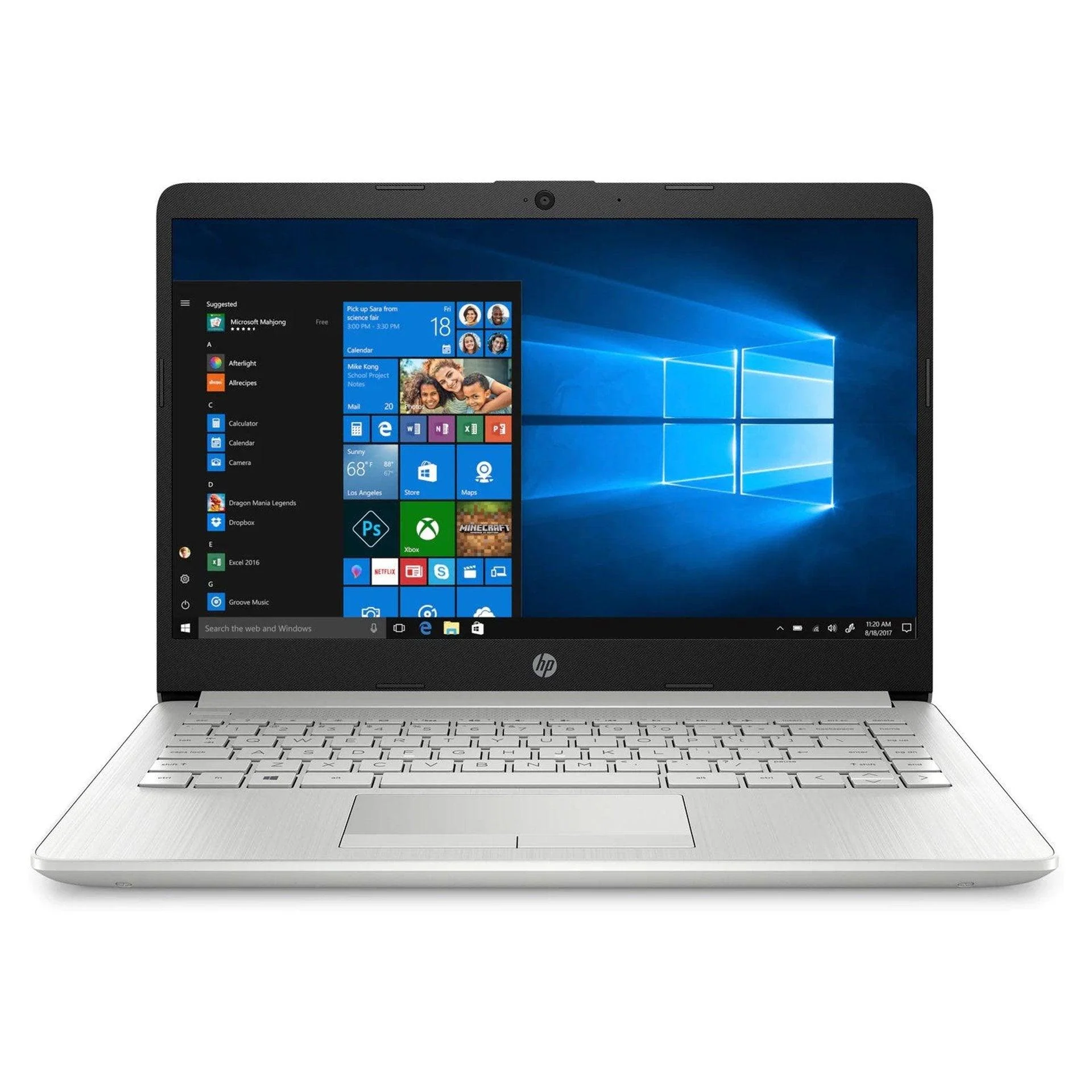 HP 14S-CF2525TU LAPTOP (NATURAL SILVER) | 14" HD | i3-10110U | 4 GB DDR4 | 256 GB SSD | UHD GRAPHICS |  WIN10 + STUDENT with HP WIRED MOUSE 100 (BLACK) HP 15.6" VALUE BACKPACK - Image 2