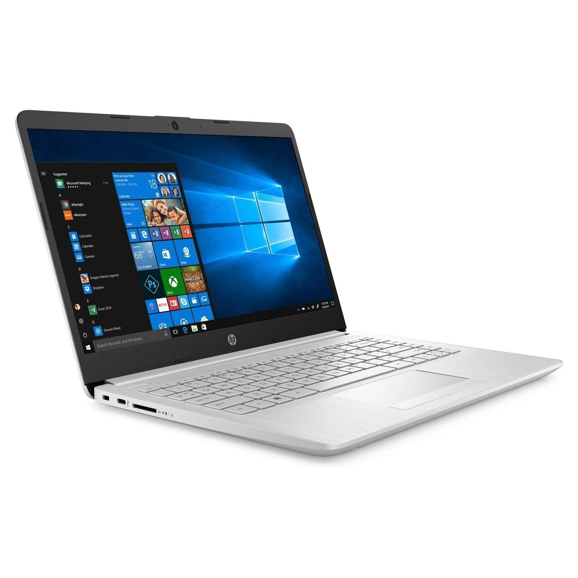 HP 14S-CF2525TU LAPTOP (NATURAL SILVER) | 14" HD | i3-10110U | 4 GB DDR4 | 256 GB SSD | UHD GRAPHICS |  WIN10 + STUDENT with HP WIRED MOUSE 100 (BLACK) HP 15.6" VALUE BACKPACK - Image 3