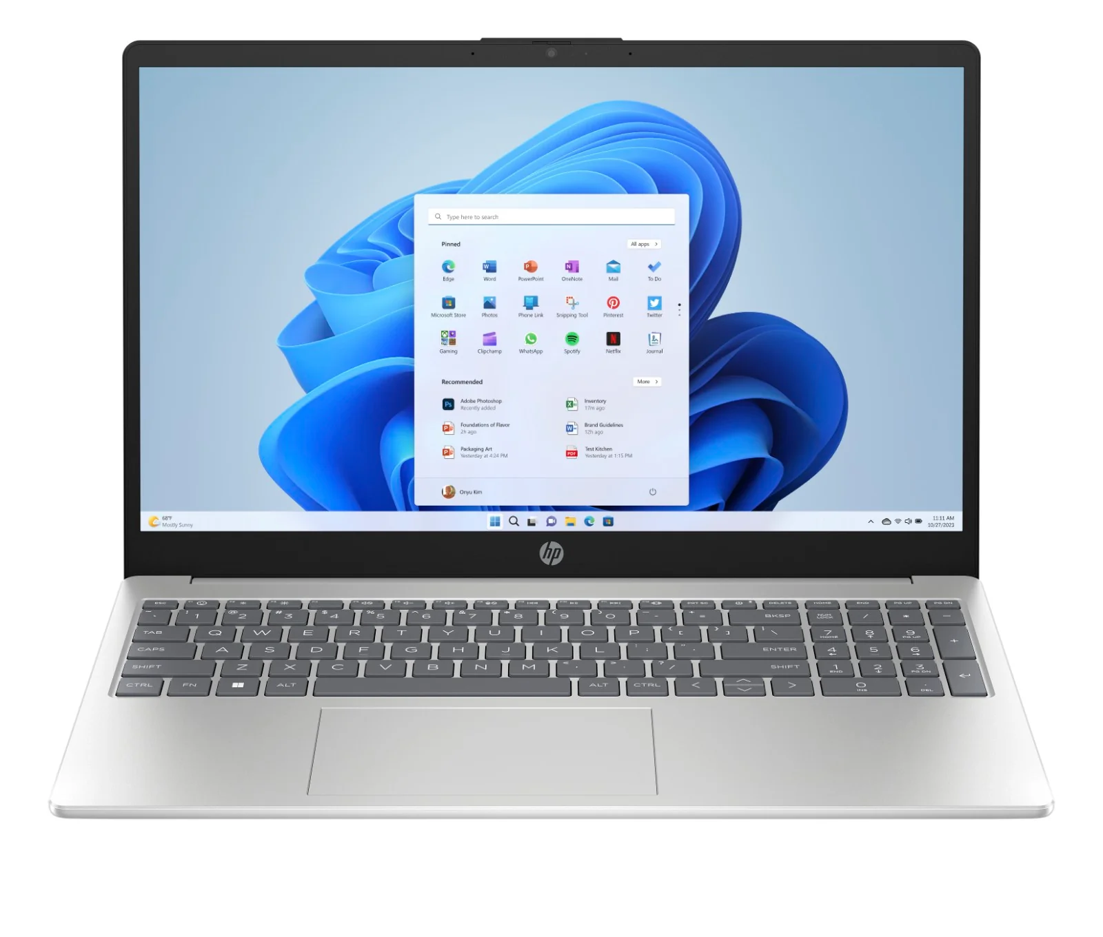 HP 15-FD0130TU Laptop (Natural Silver) | 15.6” FHD (1920x1080) | i5-1335U | 8GB RAM | 512GB SSD | Intel UHD Graphics | Windows 11 Home | MS Office Home & Student 2021 | HP 2Z8P4AA Sling Bag - Image 5