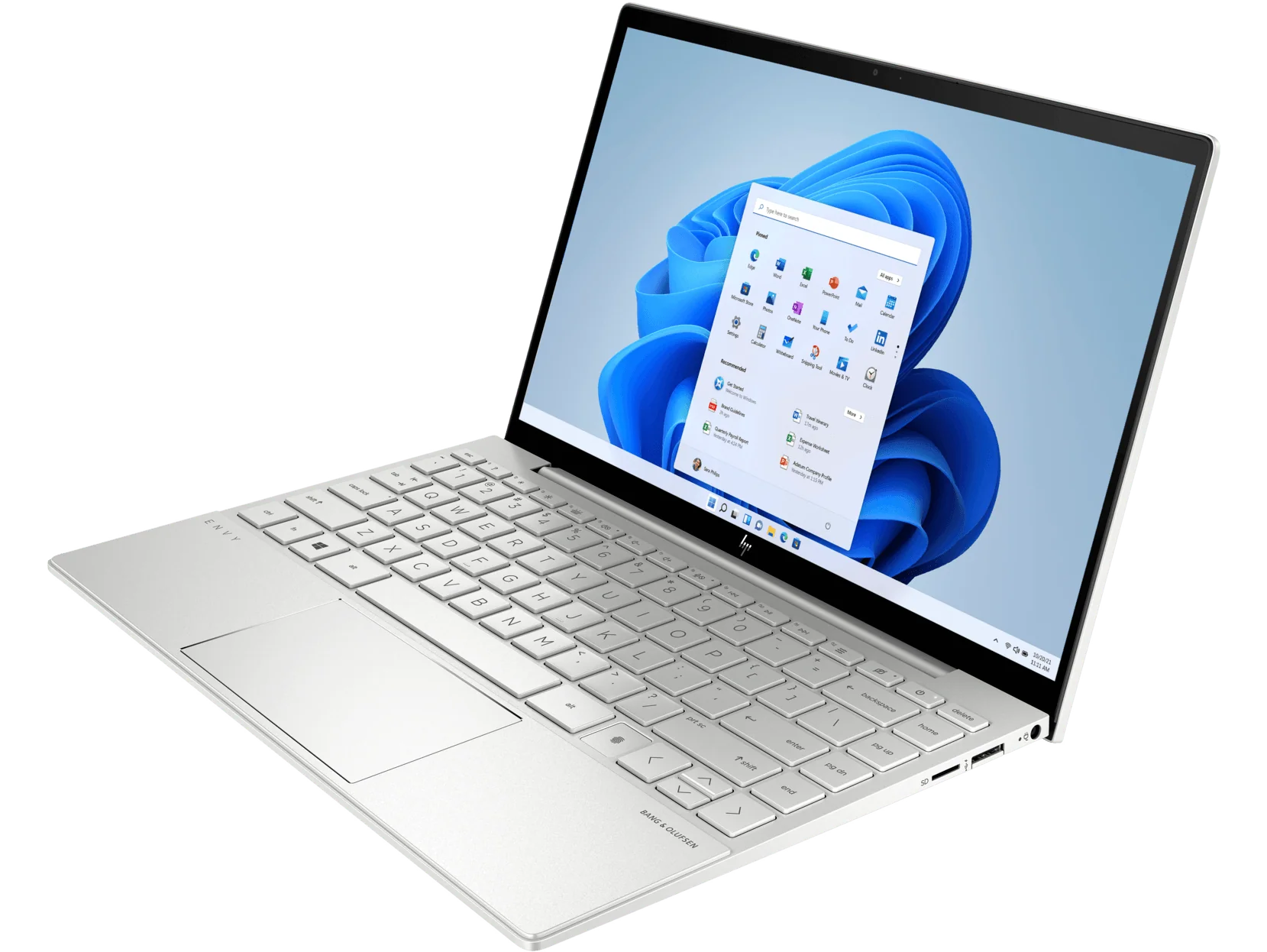 HP Envy 13-BA1521TX Laptop (Natural Silver) | 13.3”  FHD | i5-1135G7 | 8 GB RAM DDR4 | 512 GB SSD | MX450 | Windows 11 |  MS Office Home & Student 2019 | HP Prelude 15.6”  Topload Bag - Image 3