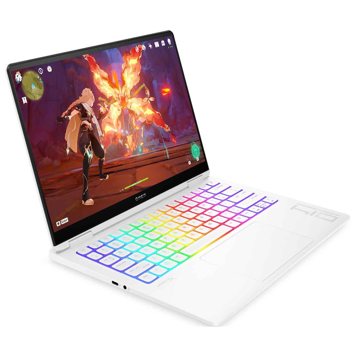 HP Omen Transcend 14 14-FB0555TX Gaming Laptop (Ceramic White) | 14" 2.8K (2880x1800) OLED | Ultra 9 185H | 32GB RAM | 1TB SSD | RTX 4070 | Windows 11 Home | MS Office Home & Student 2021 | HP Everyday 16" Laptop Briefcase - Image 4