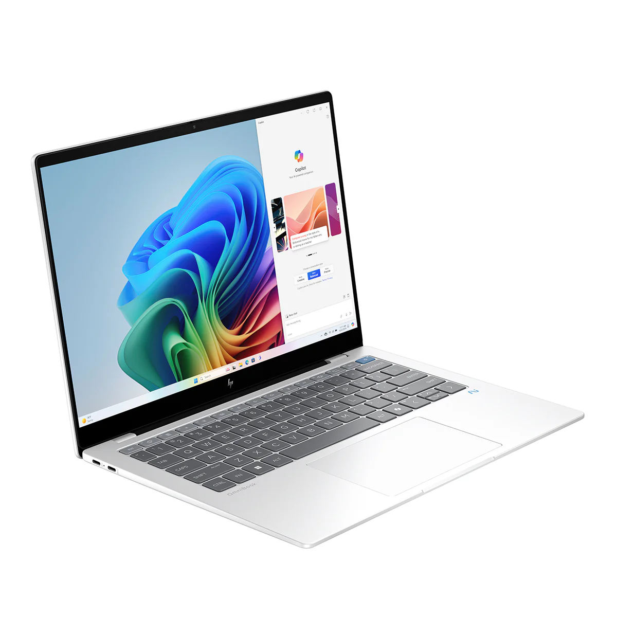 HP OmniBook X 14-FE1009QU Laptop (Glacier Silver) | 14" 2.2K (2240x1400) IPS | Snapdragon X Elite X1P-42-100 | 16GB RAM | 512GB SSD | Qualcomm Adreno GPU | Windows 11 Home | MS Office Home & Student 2021 + HP Prof 17.3 Backpack - Image 3