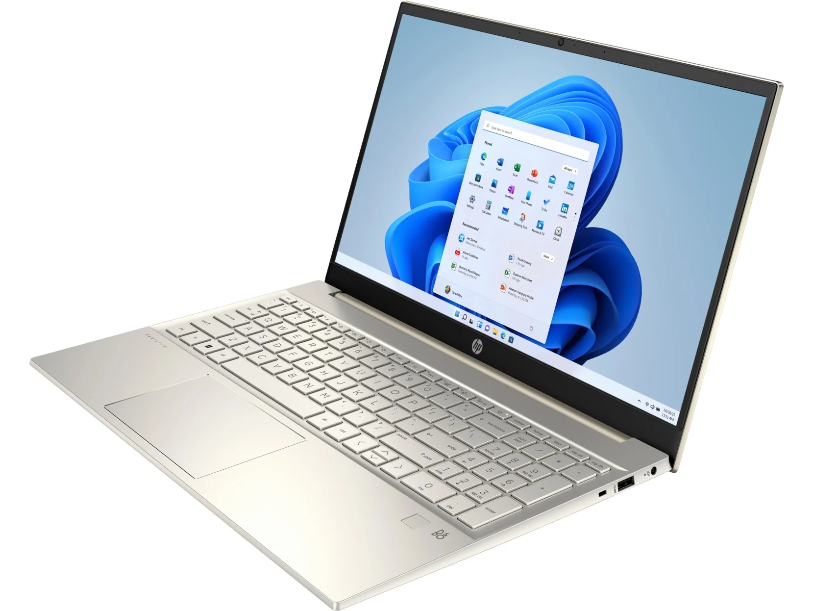 HP Pavilion 15-EH3052AU Laptop (Warm Gold) | 15.6" FHD (1920X1080) | R5 7530U | 16GB RAM | 512GB SSD | AMD Radeon Graphics | Windows 11 Home | MS Office Home & Student 2021 | HP Prelude 15.6" Topload Bag - Image 3