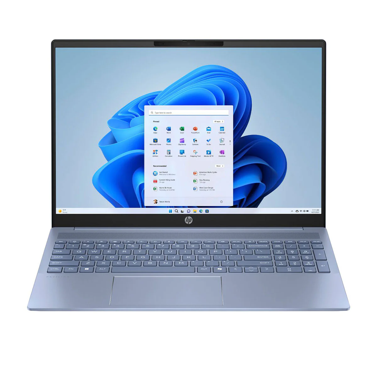 HP Pavilion 16-AG0045AU Laptop (Sky Blue) | 16" 2K (1920x1200) IPS | Ryzen 5 8540U | 16GB RAM | 512GB SSD | AMD Radeon Graphics | Windows 11 Home | MS Office Home 2024 + HP Everyday 16" Laptop Briefcase - Image 2