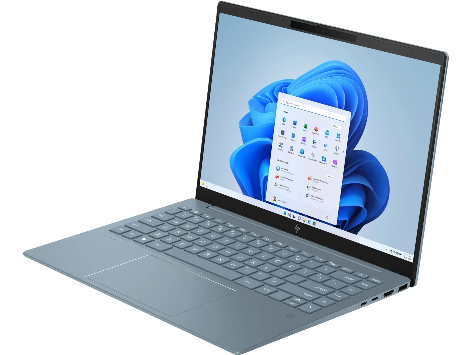 HP PAVILION Plus 14-EW0070TU Laptop (Moonlight Blue) | 14" 2.8K (2880X1800) | i7-1355U | 16GB RAM | 512GB SSD | Intel Iris XE | Windows 11 Home | MS Office Home & Student 2021 | HP Prelude Topload Bag - Image 3