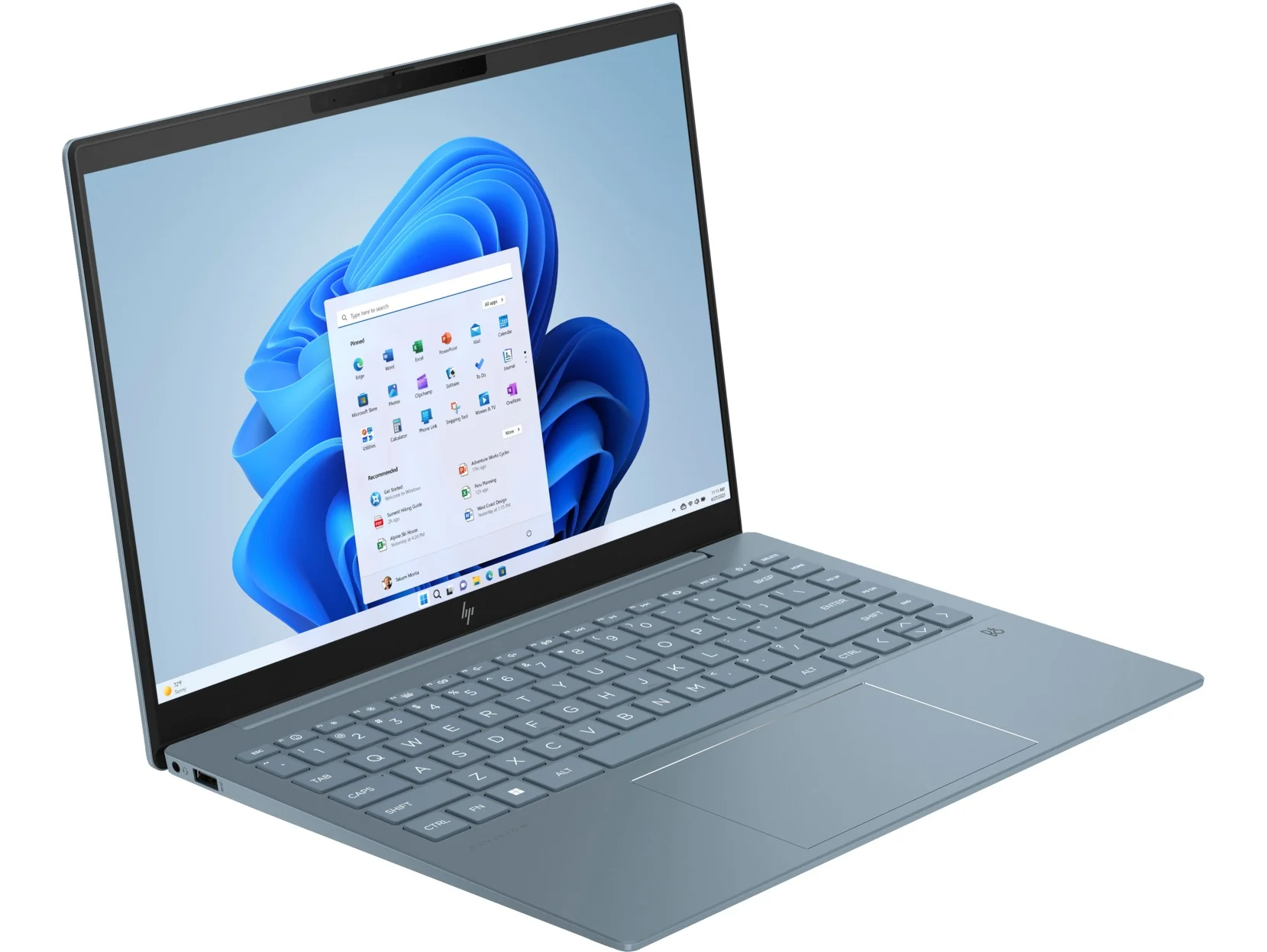 HP PAVILION Plus 14-EW0070TU Laptop (Moonlight Blue) | 14" 2.8K (2880X1800) | i7-1355U | 16GB RAM | 512GB SSD | Intel Iris XE | Windows 11 Home | MS Office Home & Student 2021 | HP Prelude Topload Bag - Image 4