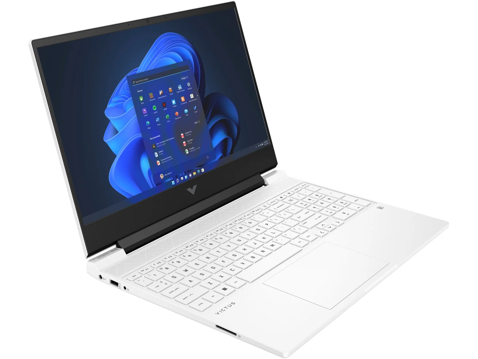 HP Victus 15-FB0124AX Gaming Laptop (Ceramic White) | 15.6" diagonal, FHD (1920 x 1080) | Ryzen™ 5 5600H | 8GB RAM | 512GB SSD | Radeon™ RX 6500M | Windows 11 Home | MS Office Home & Student 2021 | HP Prelude 15.6” Topload Bag - Image 4
