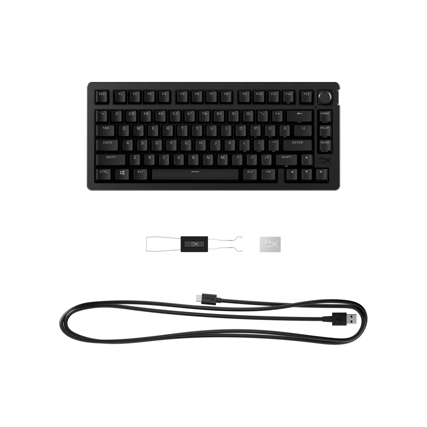 HyperX Alloy Rise 75 RGB Mechanical Gaming Keyboard Black (Red Linear Switch) (7G7A4AA#ABA) - Image 5