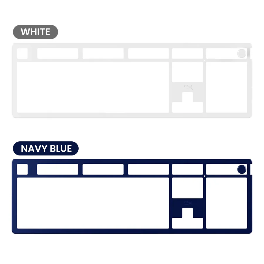 HyperX Alloy Rise Top Plate (White, Navy Blue)