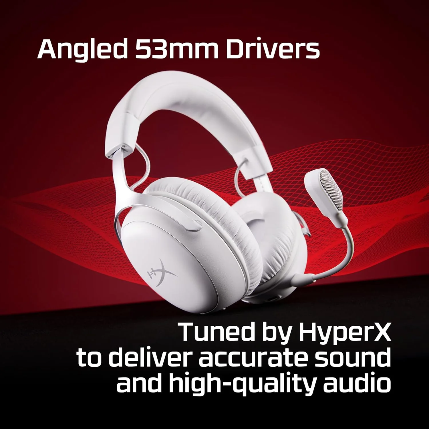 HyperX Cloud III S Wireless Gaming Headset for PC/PS5/PS4/N-Switch/Mobile (White) (AX6G1AA) - Image 9