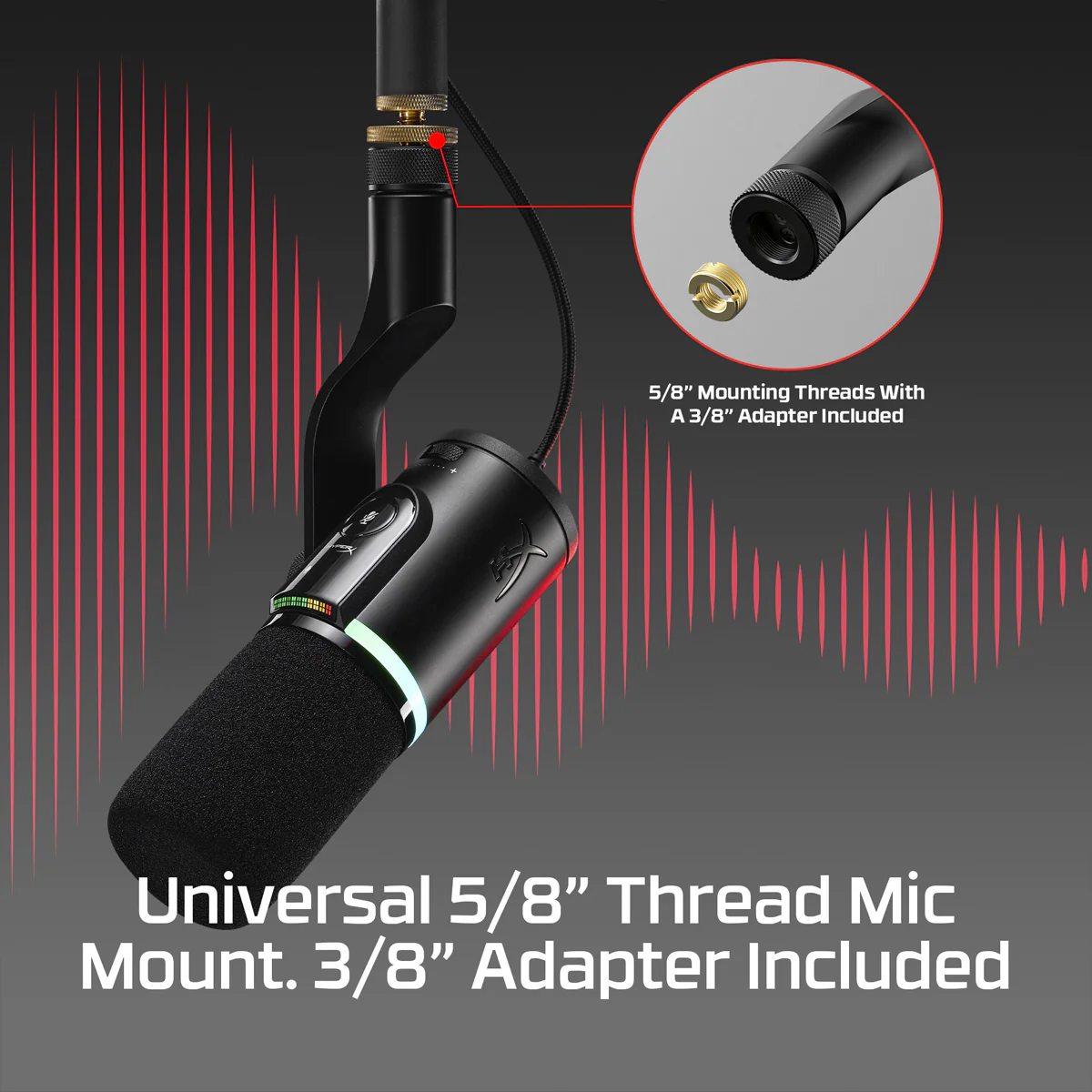 HyperX FlipCast Streaming USB/XLR Dynamic Microphone (B2CM1AA) - Image 8