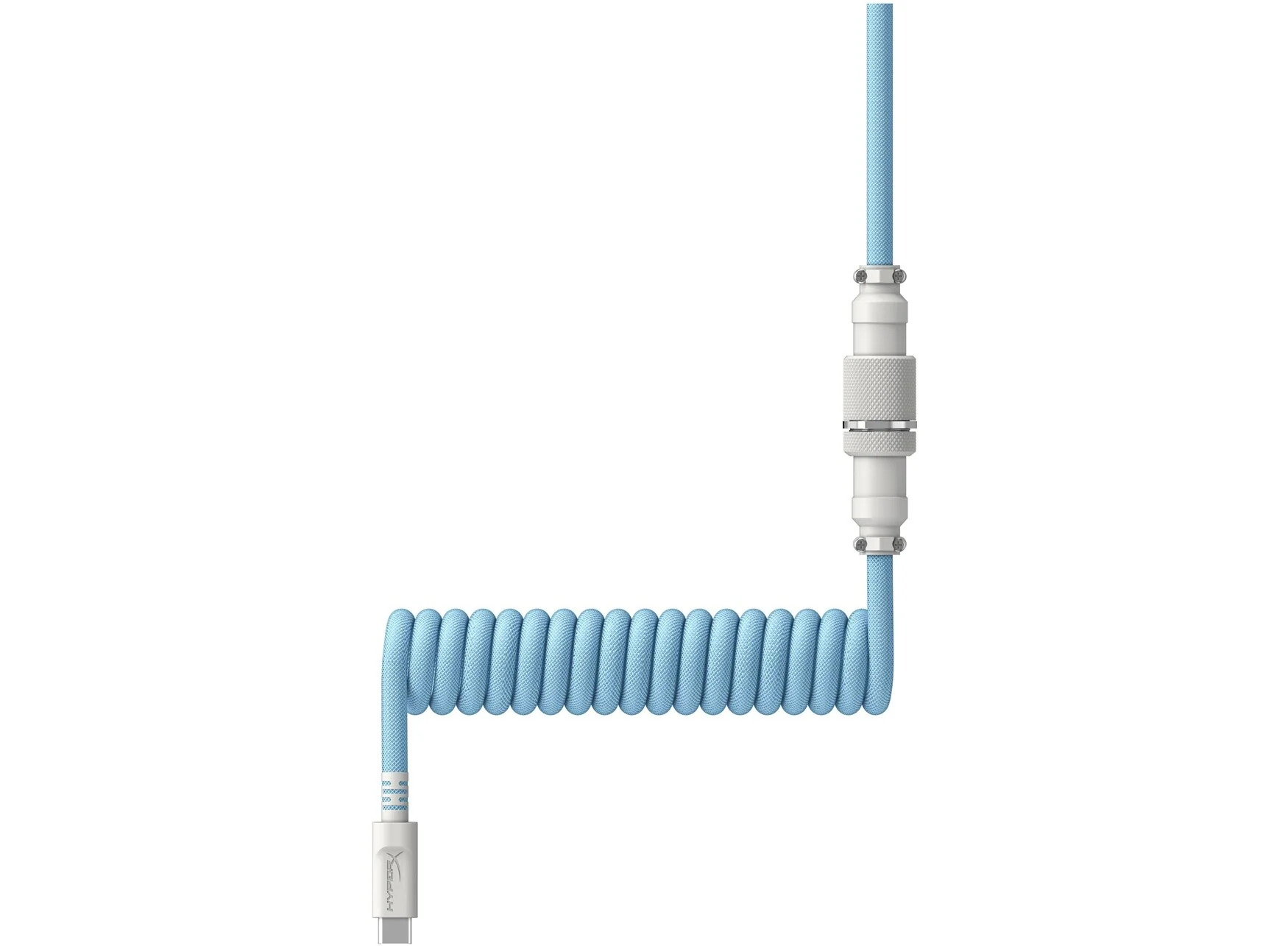 HyperX USB-C Coiled Cable (Light Blue/White) (6J680AA) - Image 3