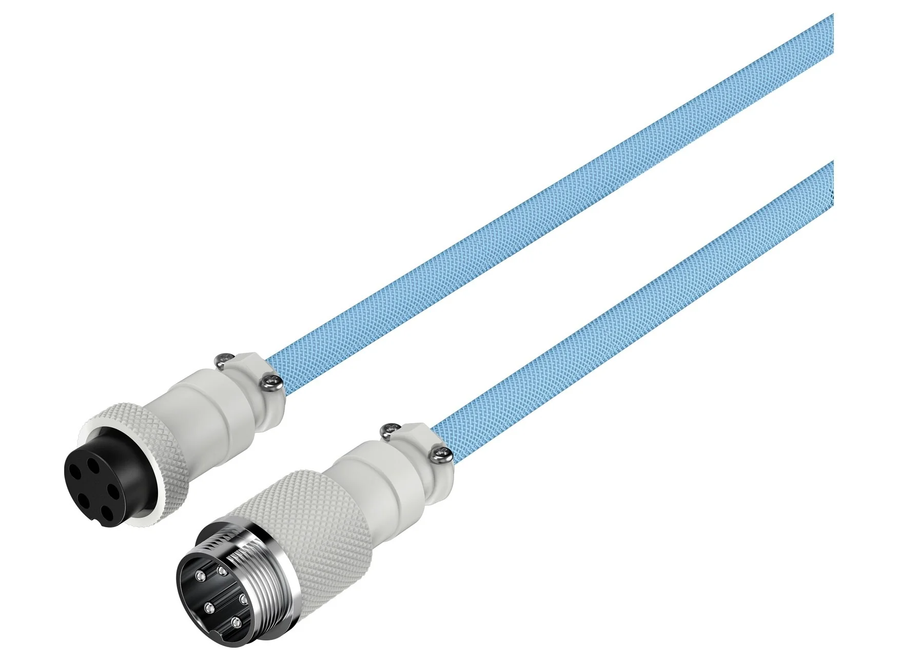 HyperX USB-C Coiled Cable (Light Blue/White) (6J680AA) - Image 4