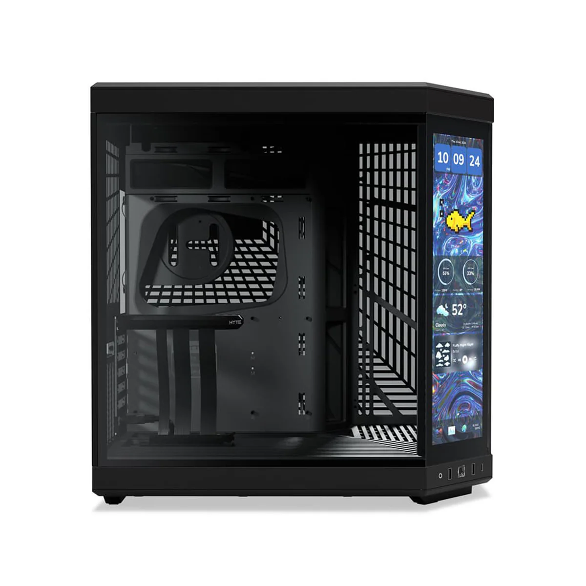 Hyte Y70 Touch Infinite 3rd Gen Dual Chamber ATX Mid Tower Modern Aesthetic Case with 14.9" LCD Screen (Snow White, Pitch Black) (CS-HYTE-Y70TTI-WW, CS-HYTE-Y70TTI-BB) - Image 6