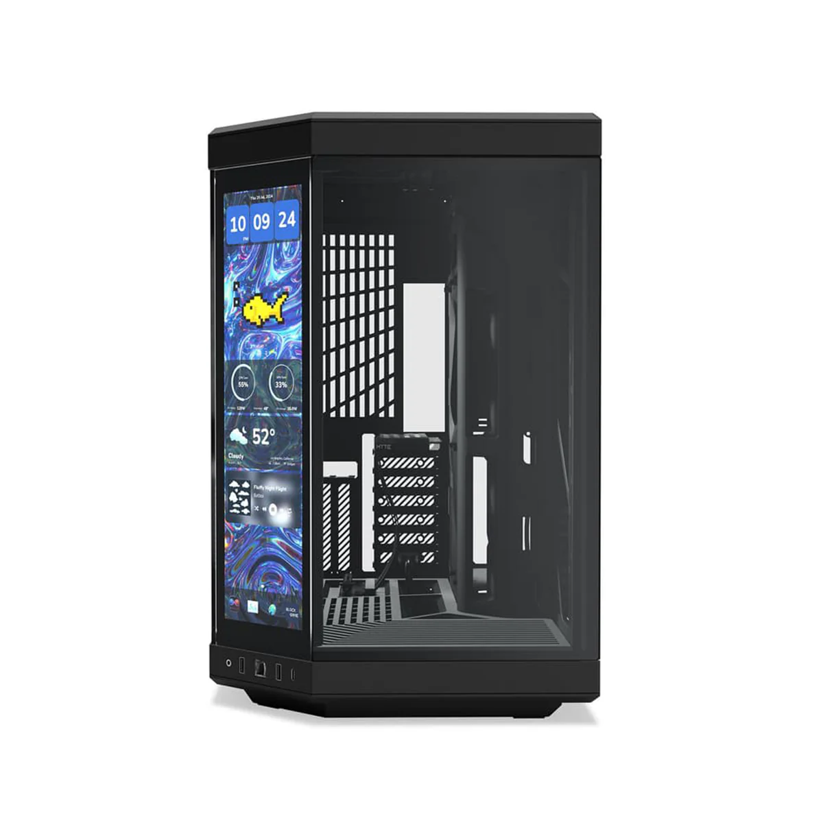 Hyte Y70 Touch Infinite 3rd Gen Dual Chamber ATX Mid Tower Modern Aesthetic Case with 14.9" LCD Screen (Snow White, Pitch Black) (CS-HYTE-Y70TTI-WW, CS-HYTE-Y70TTI-BB) - Image 7