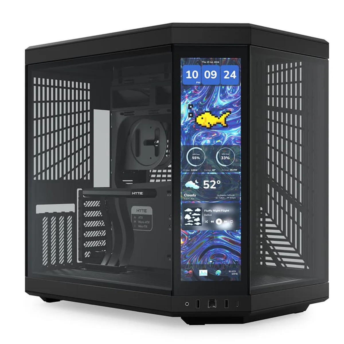 Hyte Y70 Touch Infinite Modern Aesthetic Case  (Pitch Black, Black Cherry, Panda, Snow White) - Image 2