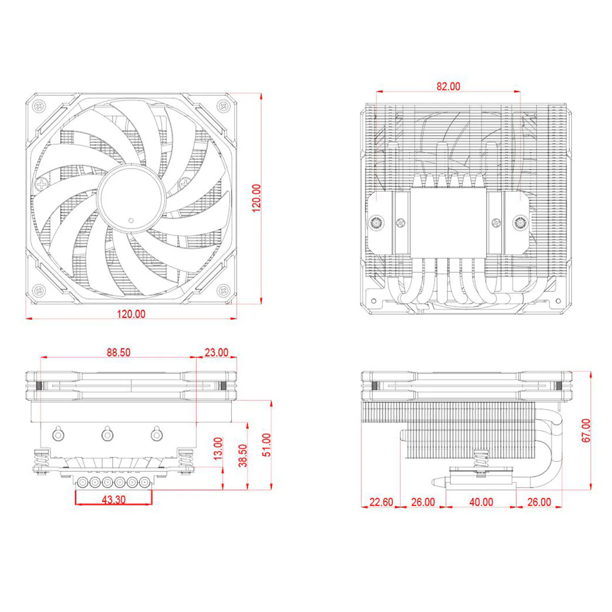 ID-Cooling IS-67-XT 67mm Low Profile CPU Cooler for Mini-ITX (Black) - Image 7