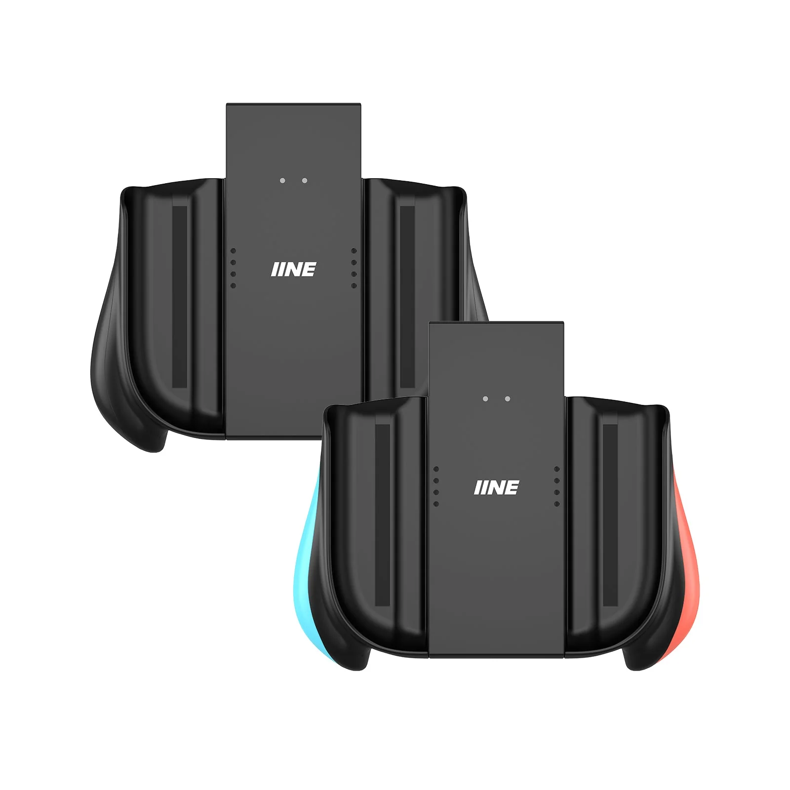 IINE Charging Grip for Nintendo Switch 2 (Black, Blue/Orange) - Image 2