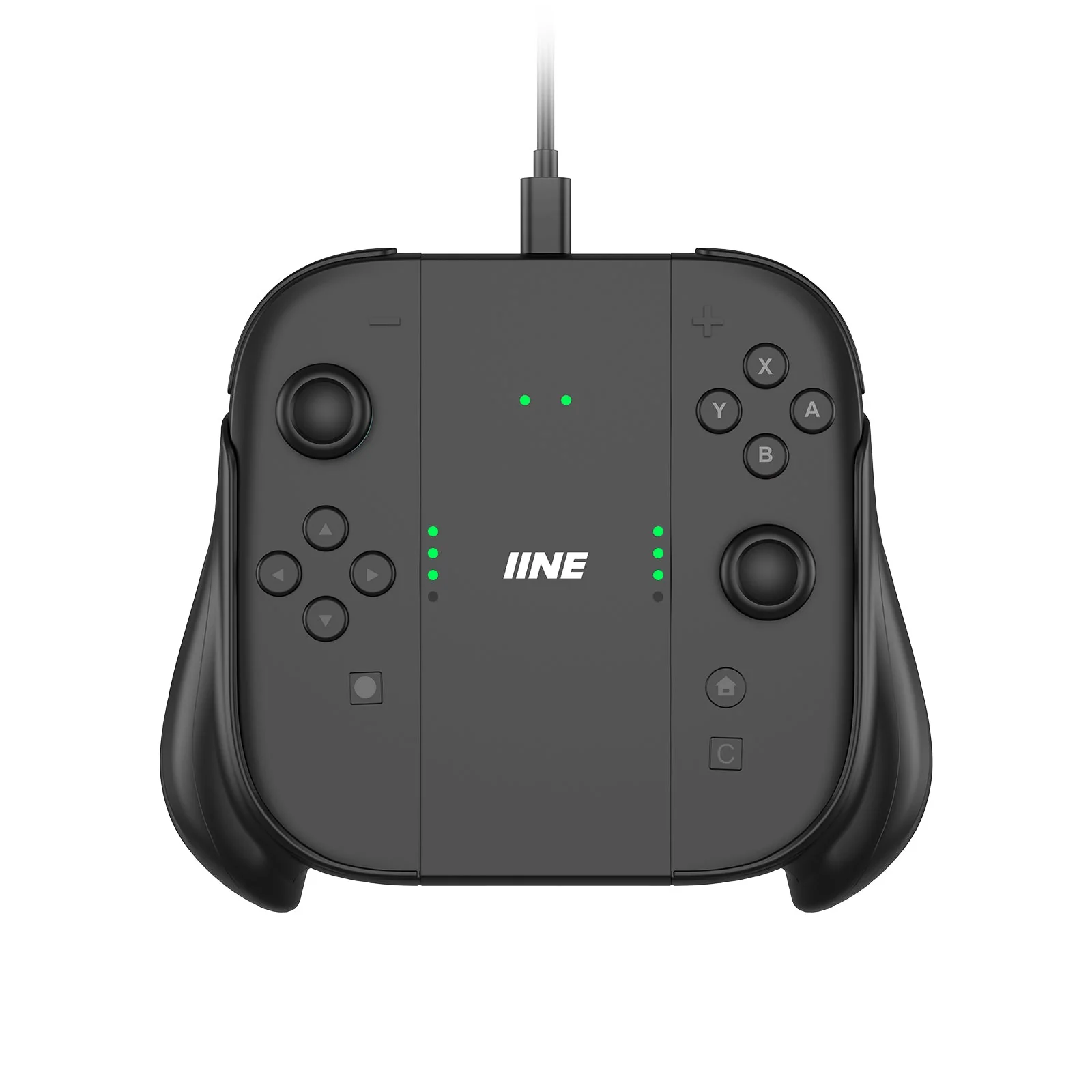 IINE Charging Grip for Nintendo Switch 2 (Black, Blue/Orange) - Image 9