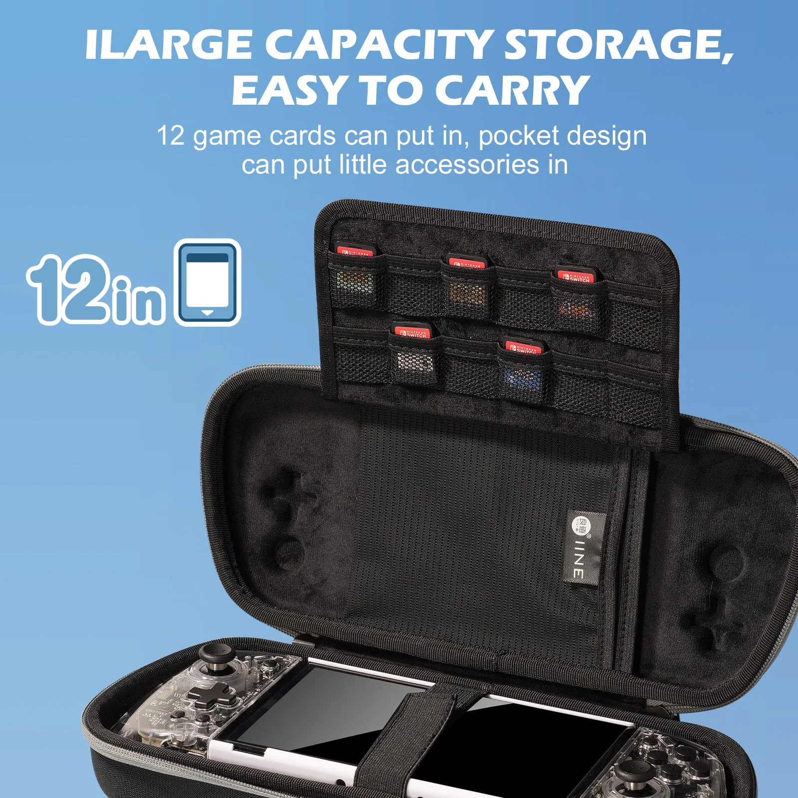 IINE Elite Plus Joy-Pad Bag for N-Switch / N-Switch OLED (Black) (L770) - Image 7