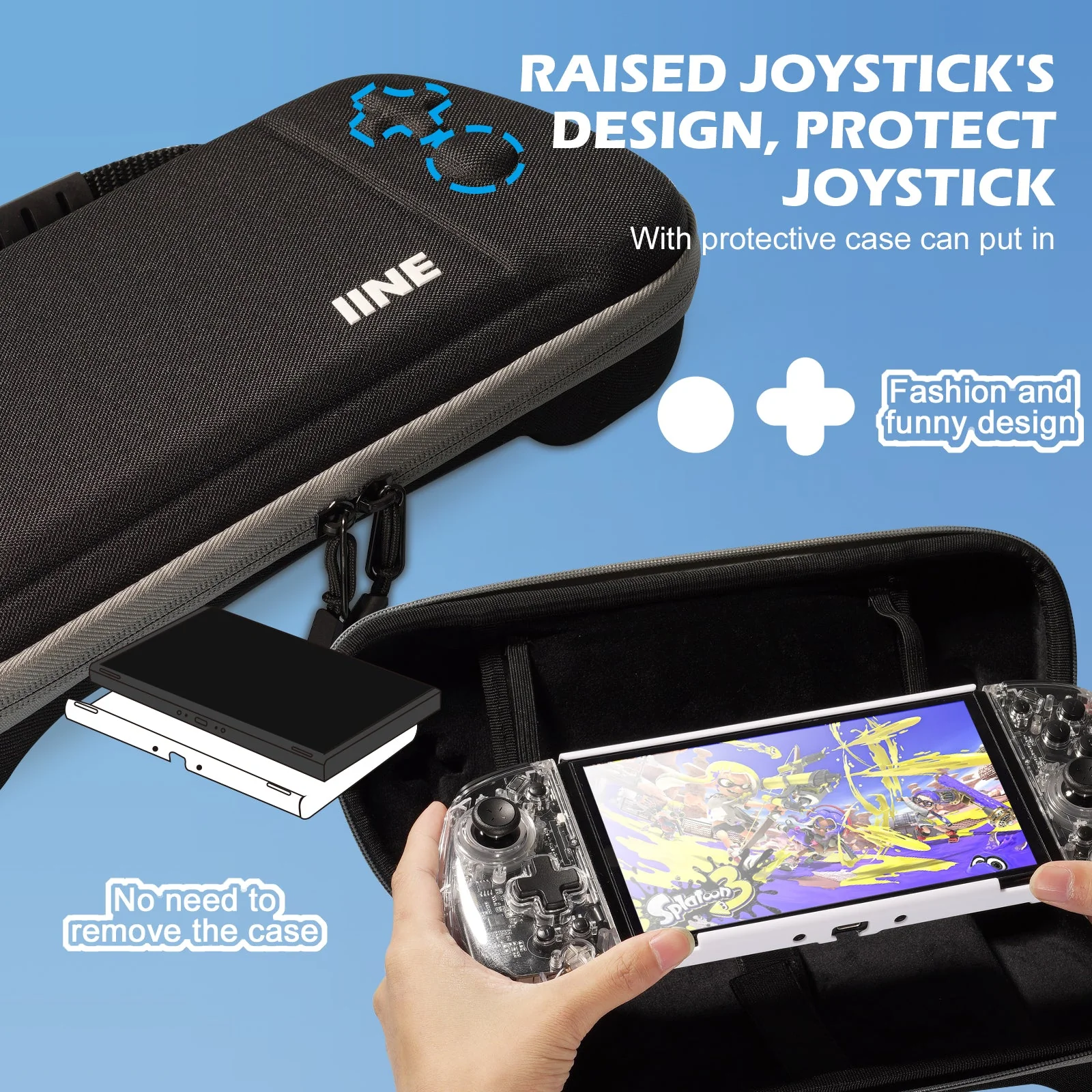 IINE Elite Plus Joy-Pad Bag for N-Switch / N-Switch OLED (Black) (L770) - Image 8