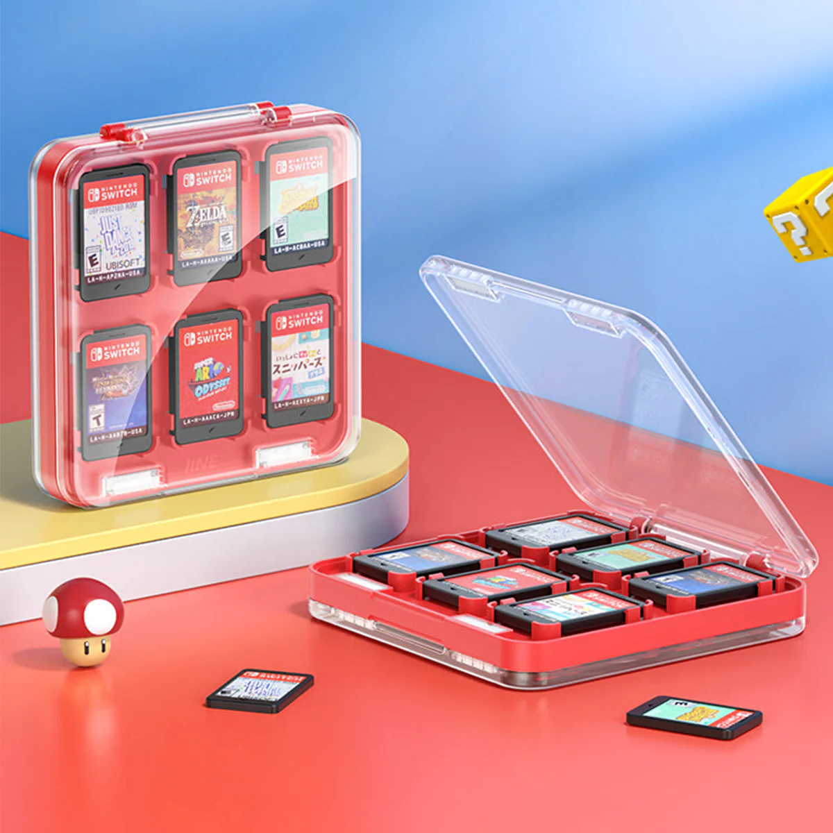 IINE Game Card Case for Nintendo Switch (Transparent Red) (L1016) - Image 10