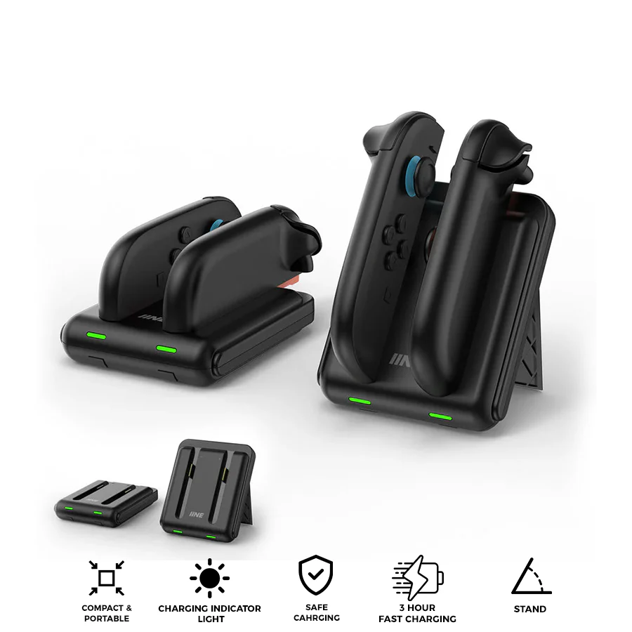 IINE Mini Dual Charge Dock for Nintendo Switch 2 (Black) (L1105)
