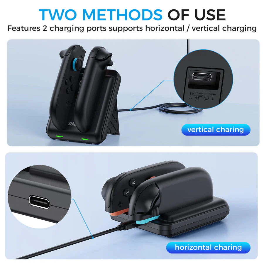 IINE Mini Dual Charge Dock for Nintendo Switch 2 (Black) (L1105) - Image 6