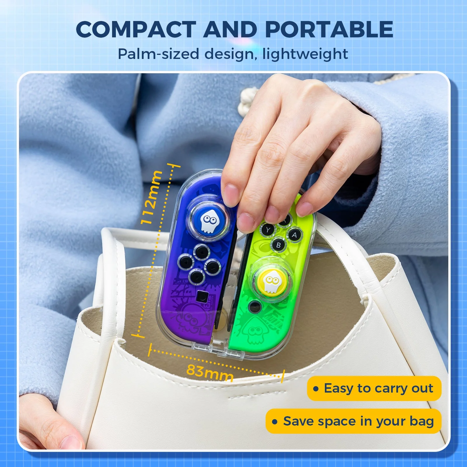 IINE Miniature PC Transparent Joy-Con Storage Case For N-Switch (L954) - Image 3