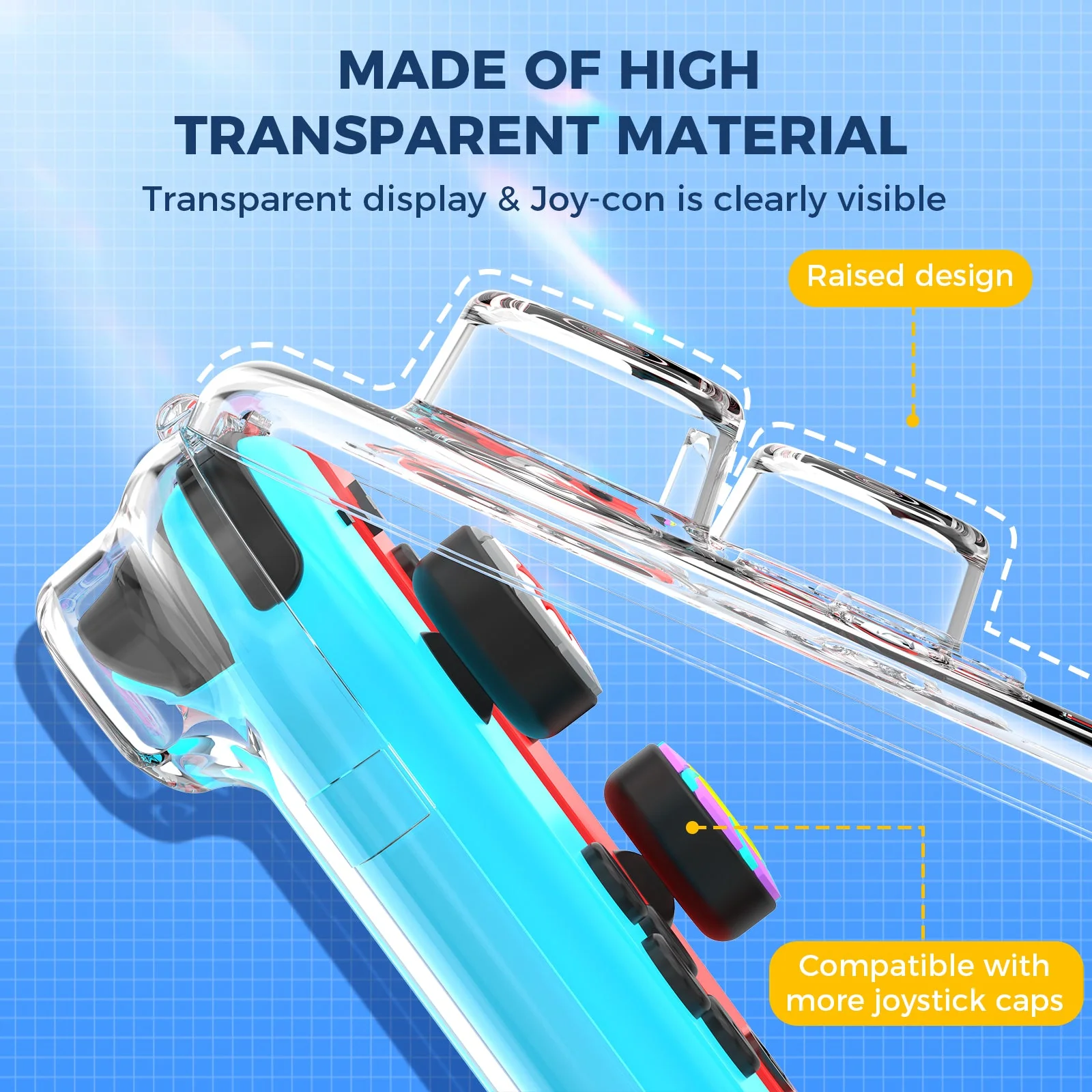 IINE Miniature PC Transparent Joy-Con Storage Case For N-Switch (L954) - Image 6